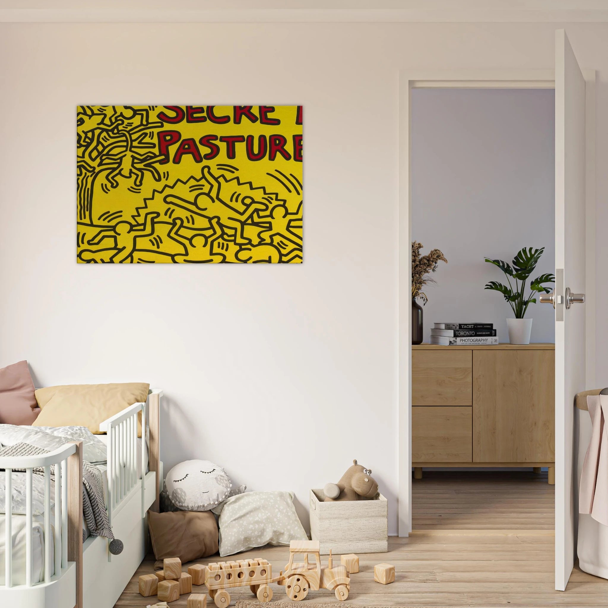 A POSTER FOR THE BILL T JONES AND ARNIE ZANE PERFORMANCE PIECE SECRET PASTURES 1984 Canvas | Keith Haring Canvas | Keith Haring Prints