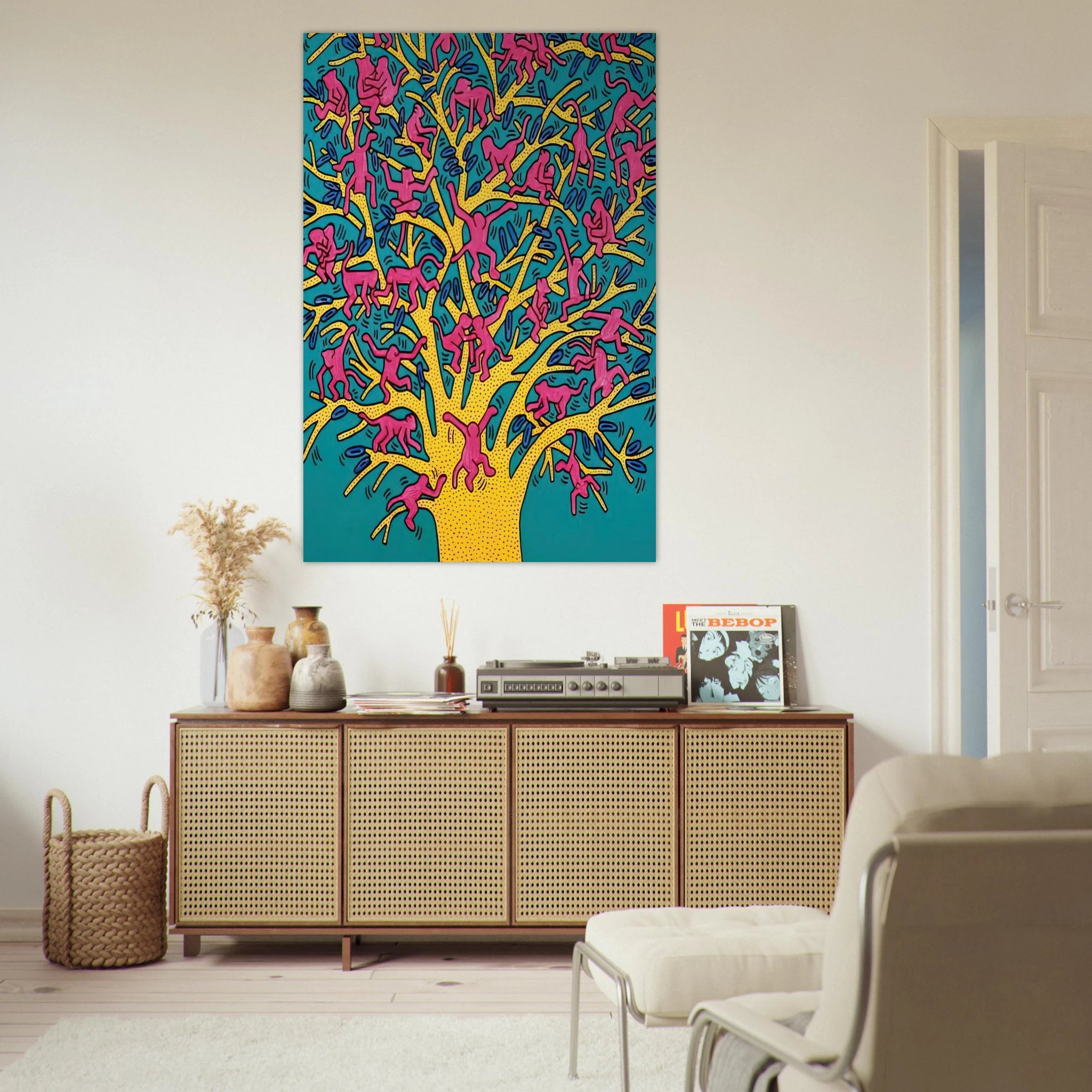 THE TREE OF MONKEYS Poster | Keith Haring Poster | Keith Haring Prints