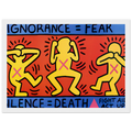 IGNORANCE FEAR 1989 Framed Poster | Keith Haring Framed Prints Wall Art | Keith Haring Prints