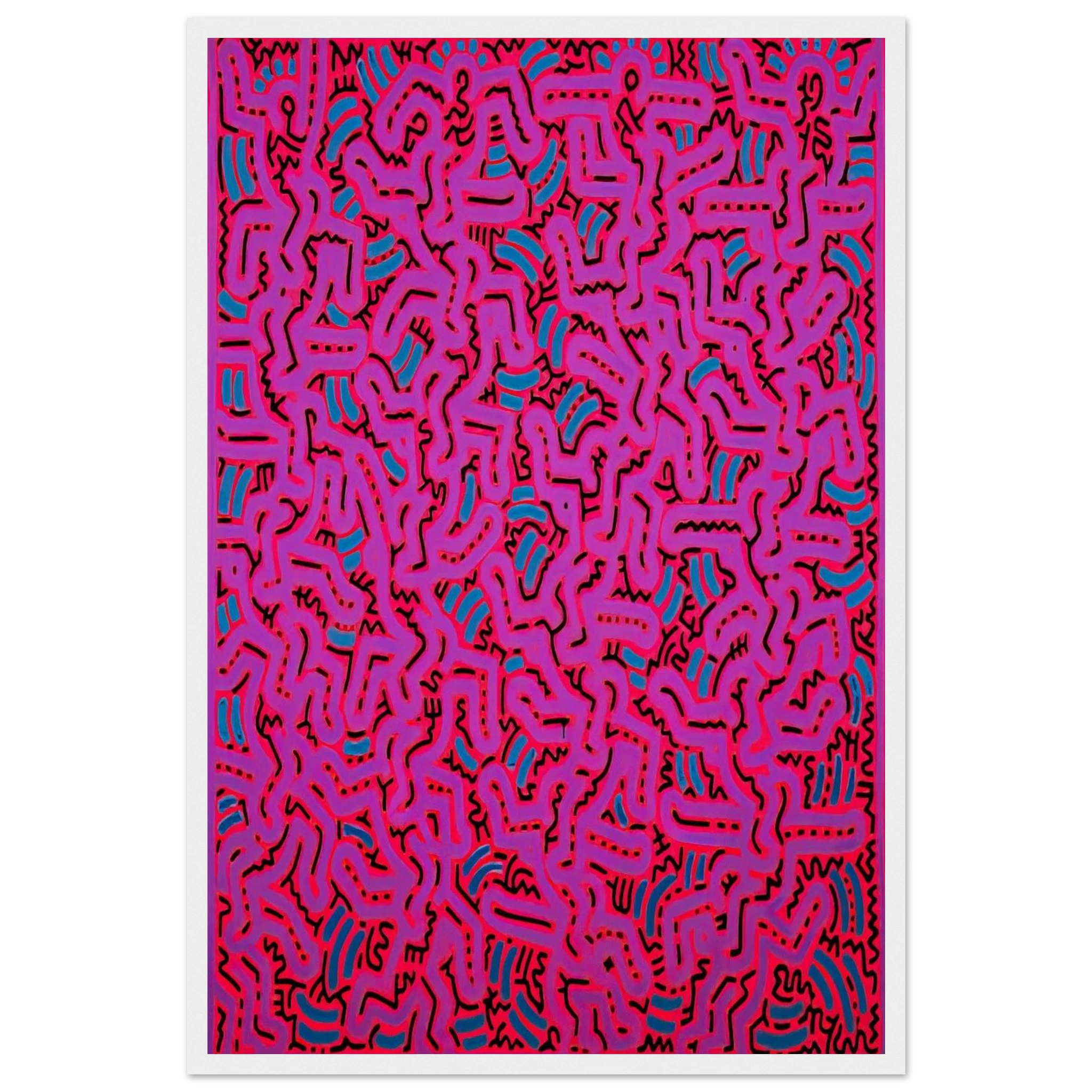 UNTITLED 1984 Framed Poster | Keith Haring Framed Prints Wall Art | Keith Haring Prints