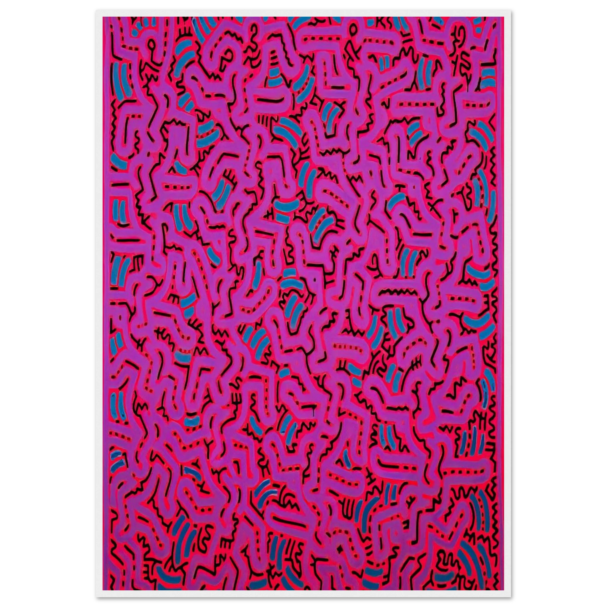 UNTITLED 1984 Framed Poster | Keith Haring Framed Prints Wall Art | Keith Haring Prints