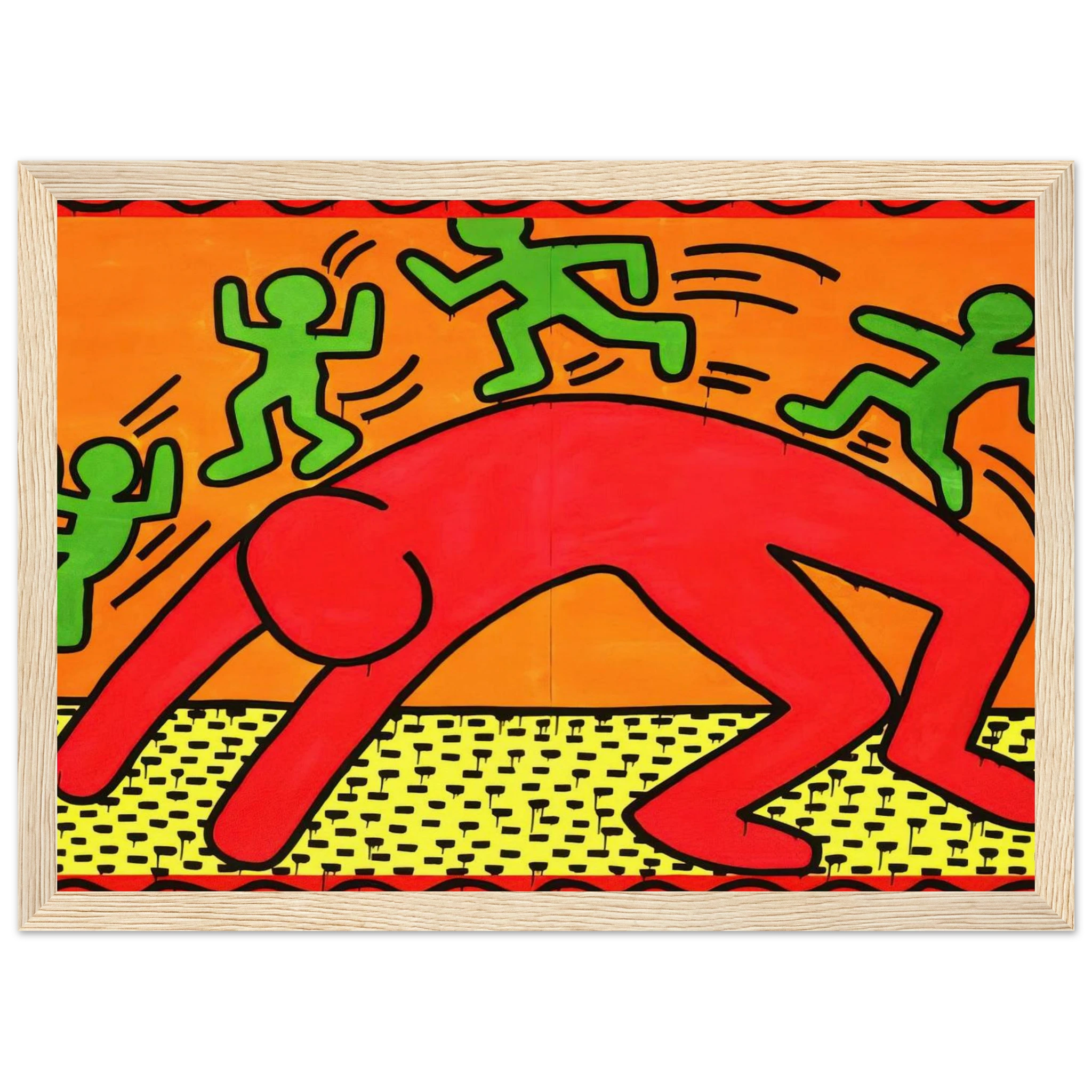 UNTITLED 1982 2 Framed Poster | Keith Haring Framed Prints Wall Art | Keith Haring Prints