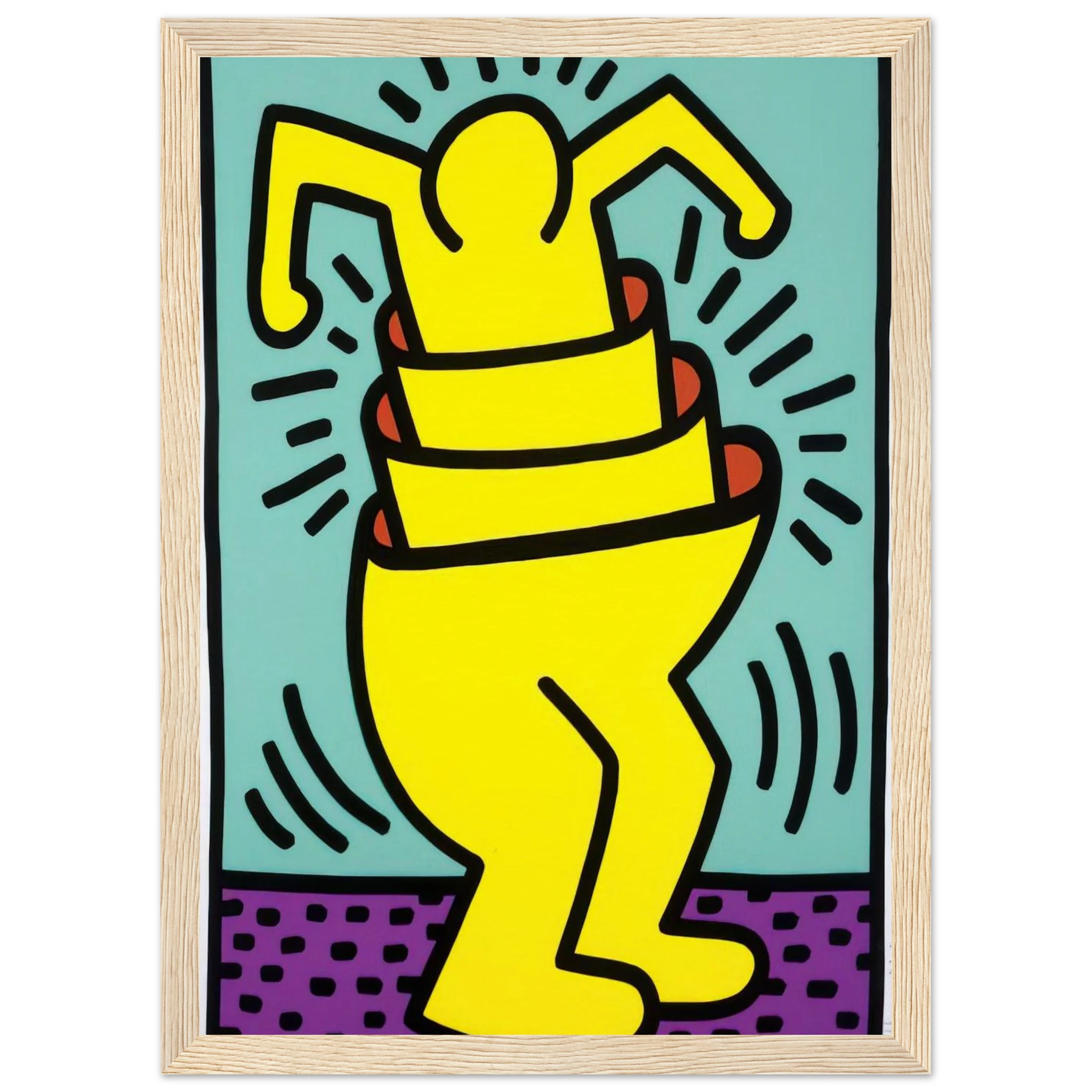 UNTITLED 1989 Framed Poster | Keith Haring Framed Prints Wall Art | Keith Haring Prints