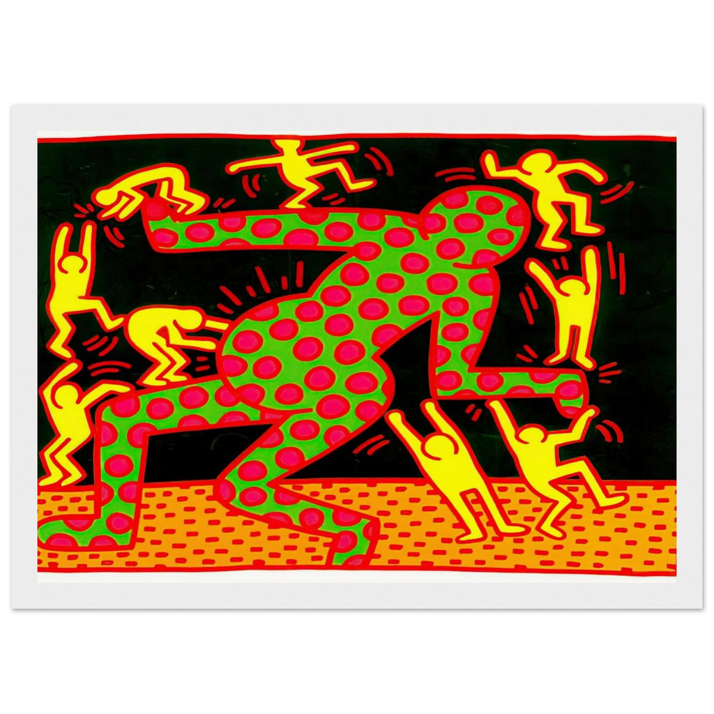 UNTITLED 1983 2 Framed Poster | Keith Haring Framed Prints Wall Art | Keith Haring Prints