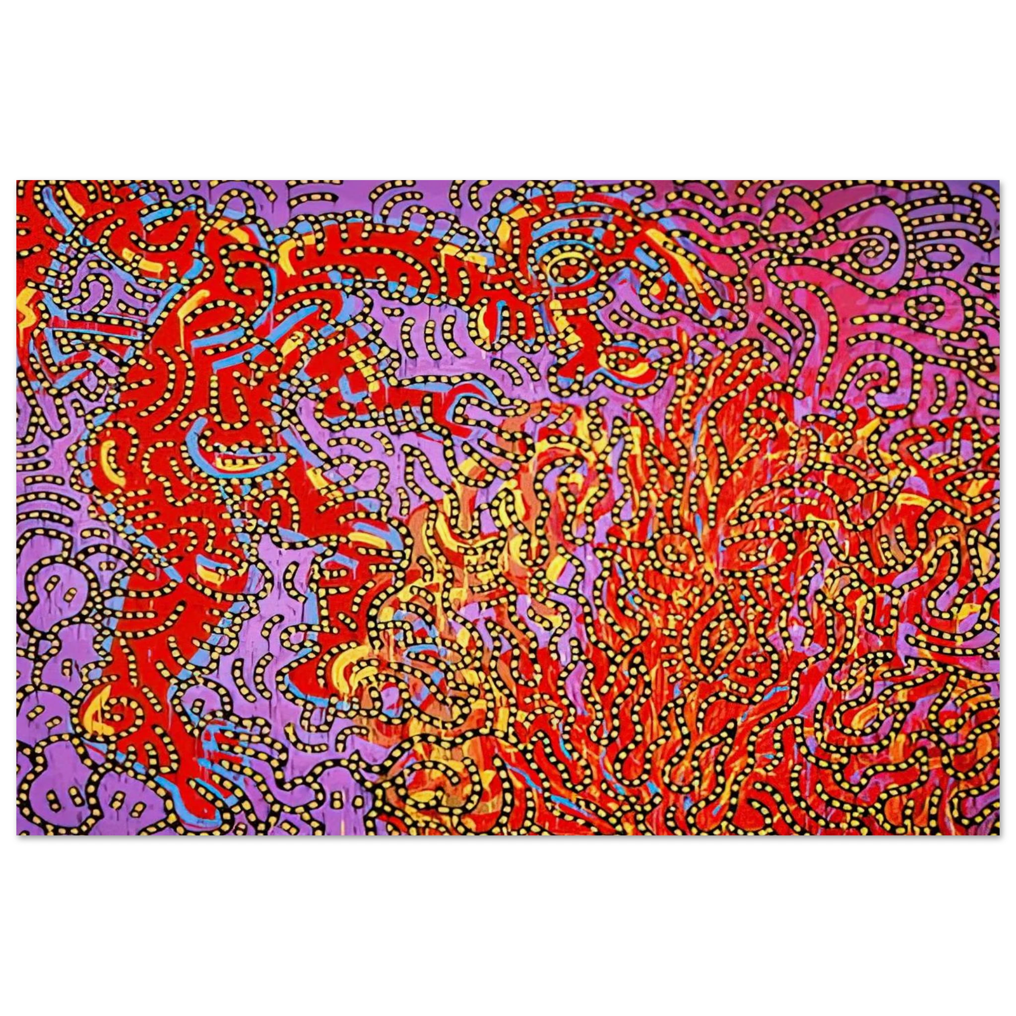 MOSES AND THE BURNING BUSH 1985 Poster | Keith Haring Poster | Keith Haring Prints