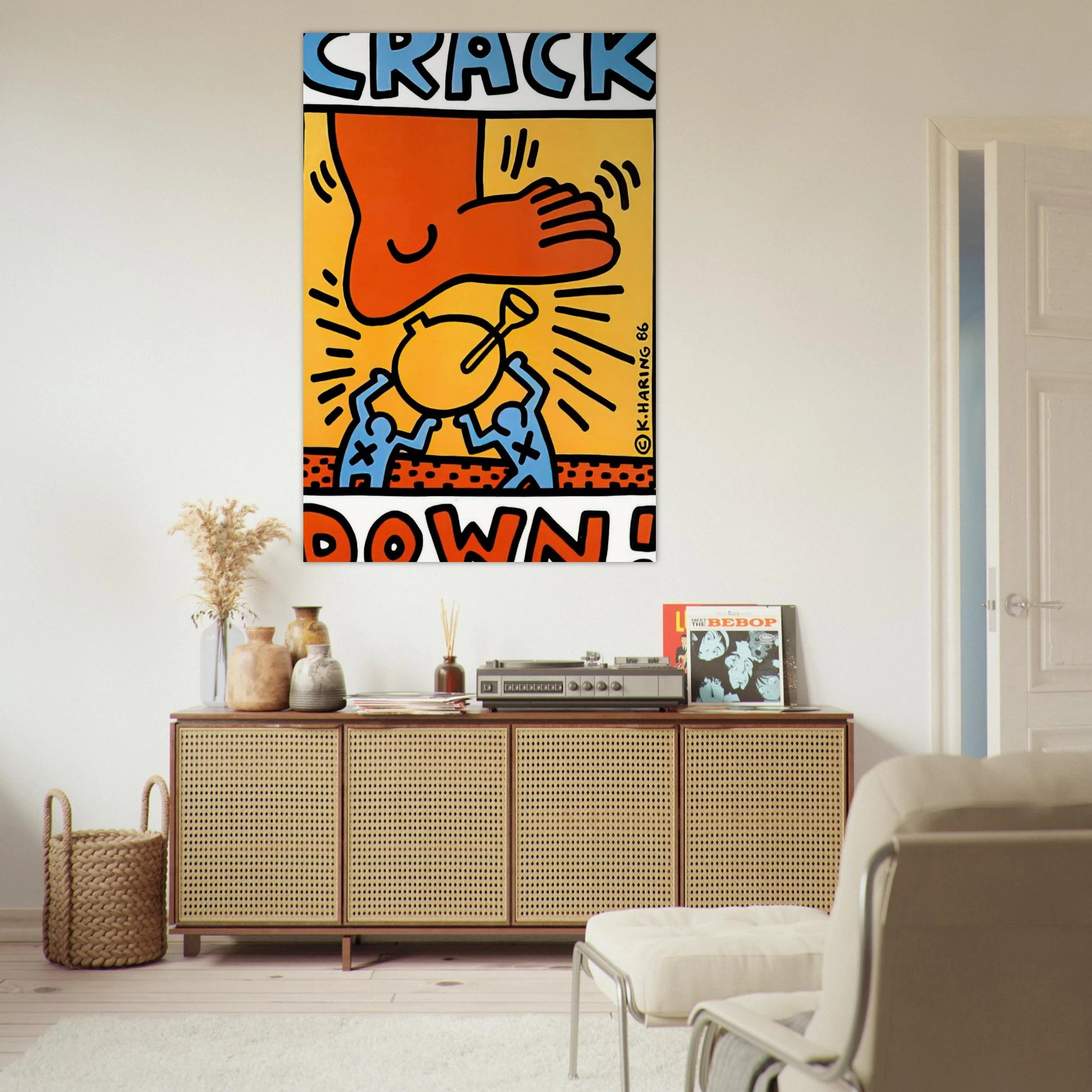 CRACK DOWN 1986 Poster | Keith Haring Poster | Keith Haring Prints