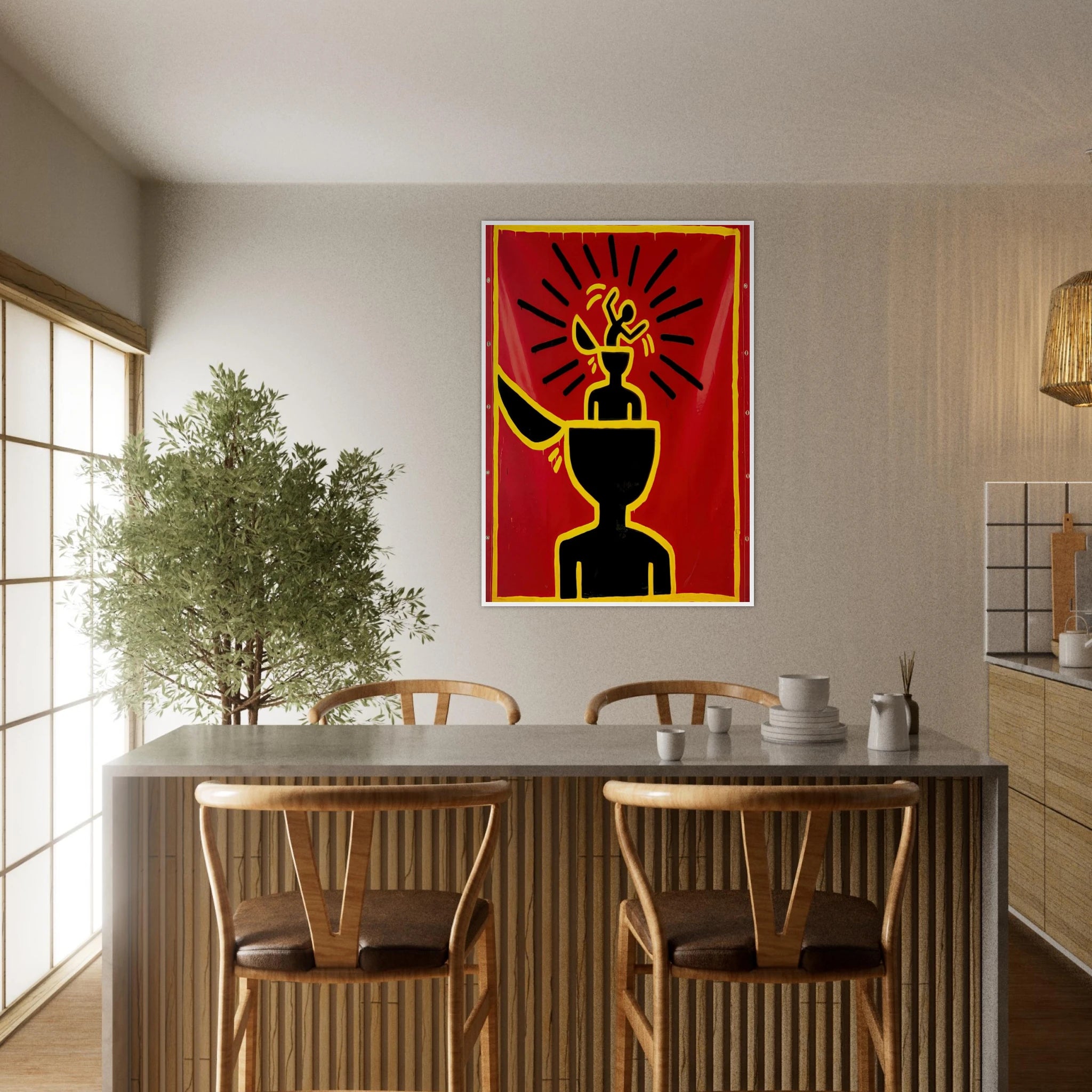 UNTITLED 1982 Framed Poster | Keith Haring Framed Prints Wall Art | Keith Haring Prints