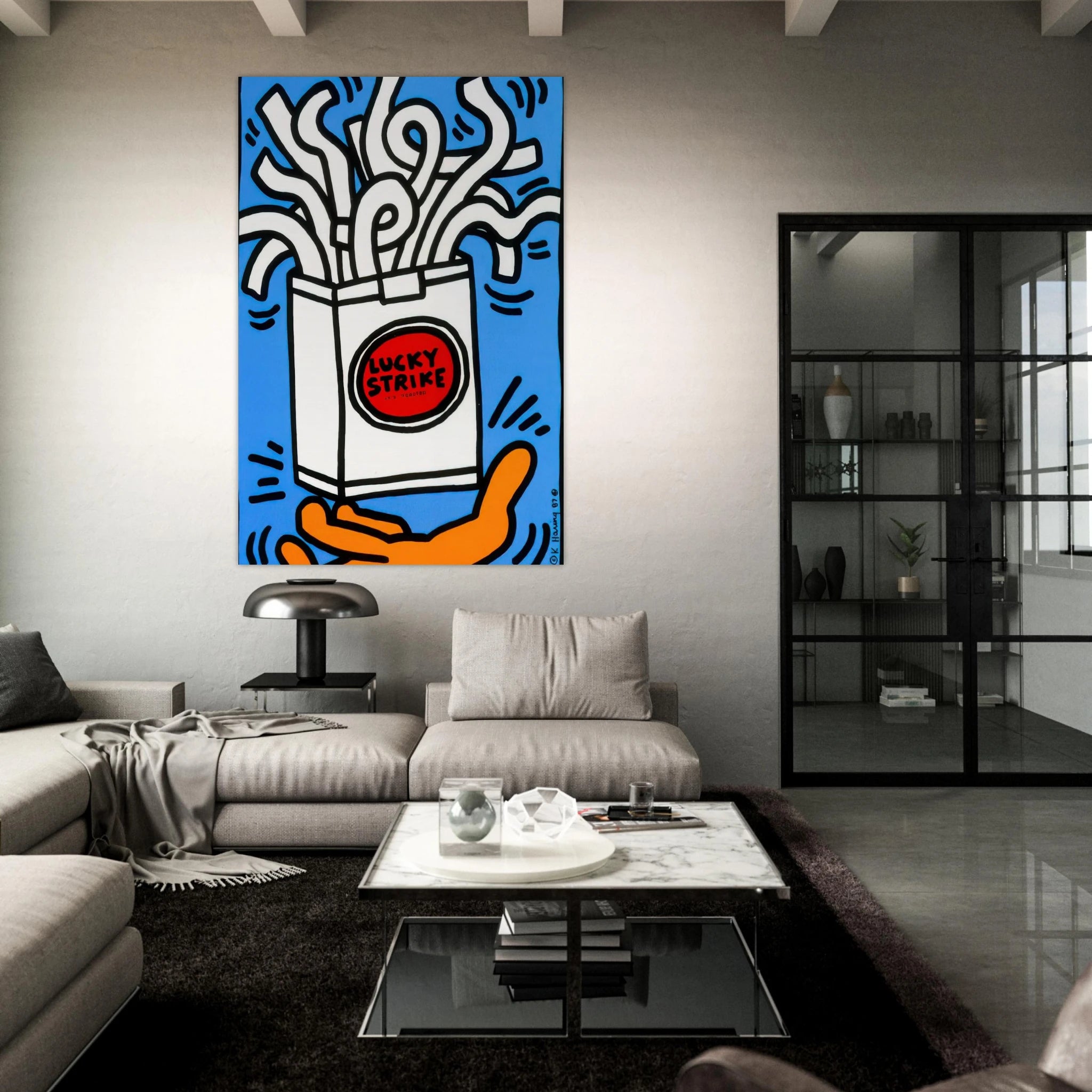 LUCKY STRIKE 1987 Poster | Keith Haring Poster | Keith Haring Prints
