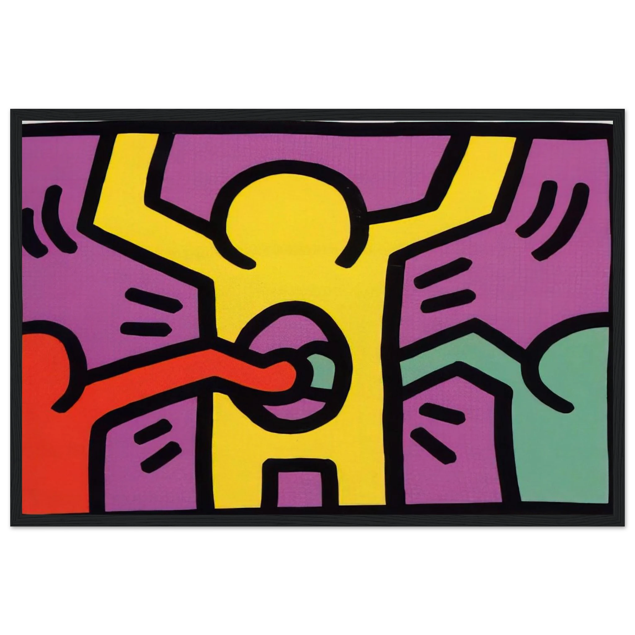 POP SHOP 1 1987 Framed Poster | Keith Haring Framed Prints Wall Art | Keith Haring Prints