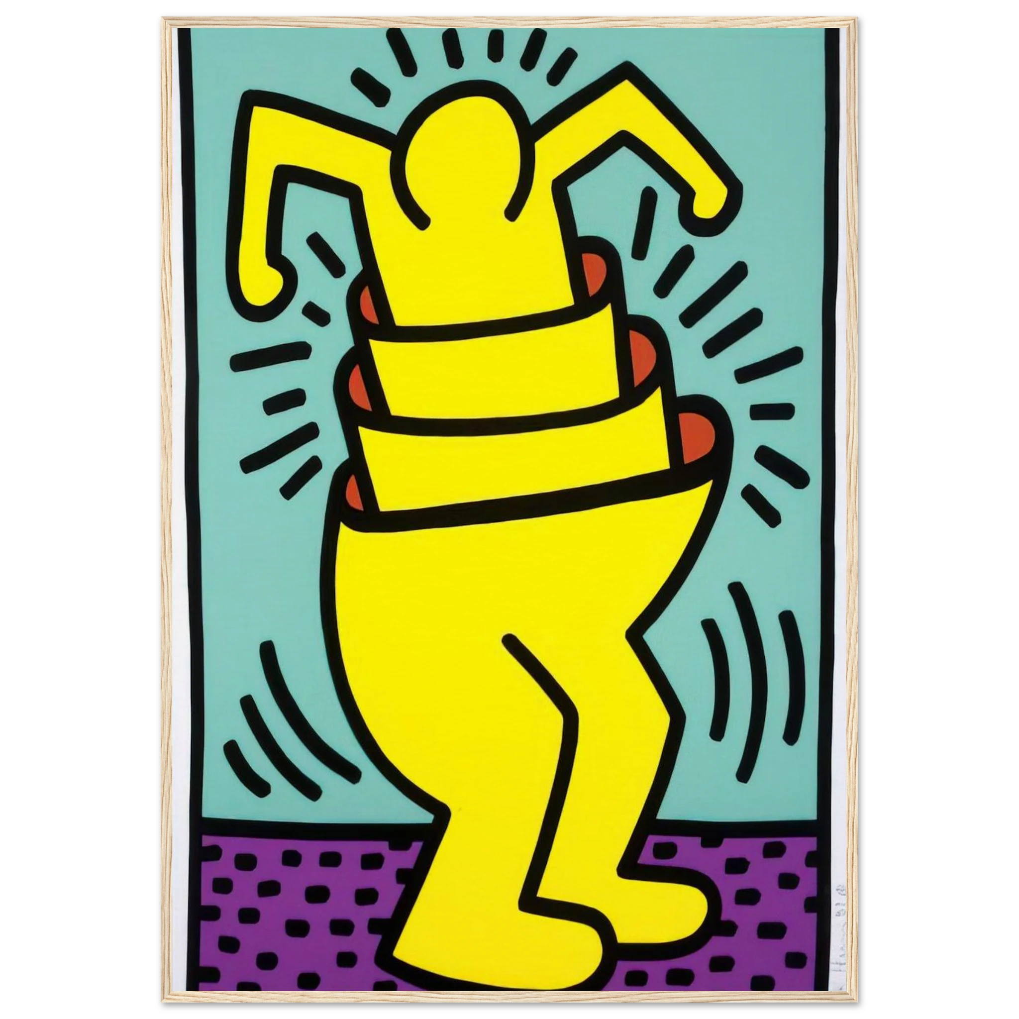 UNTITLED 1989 Framed Poster | Keith Haring Framed Prints Wall Art | Keith Haring Prints