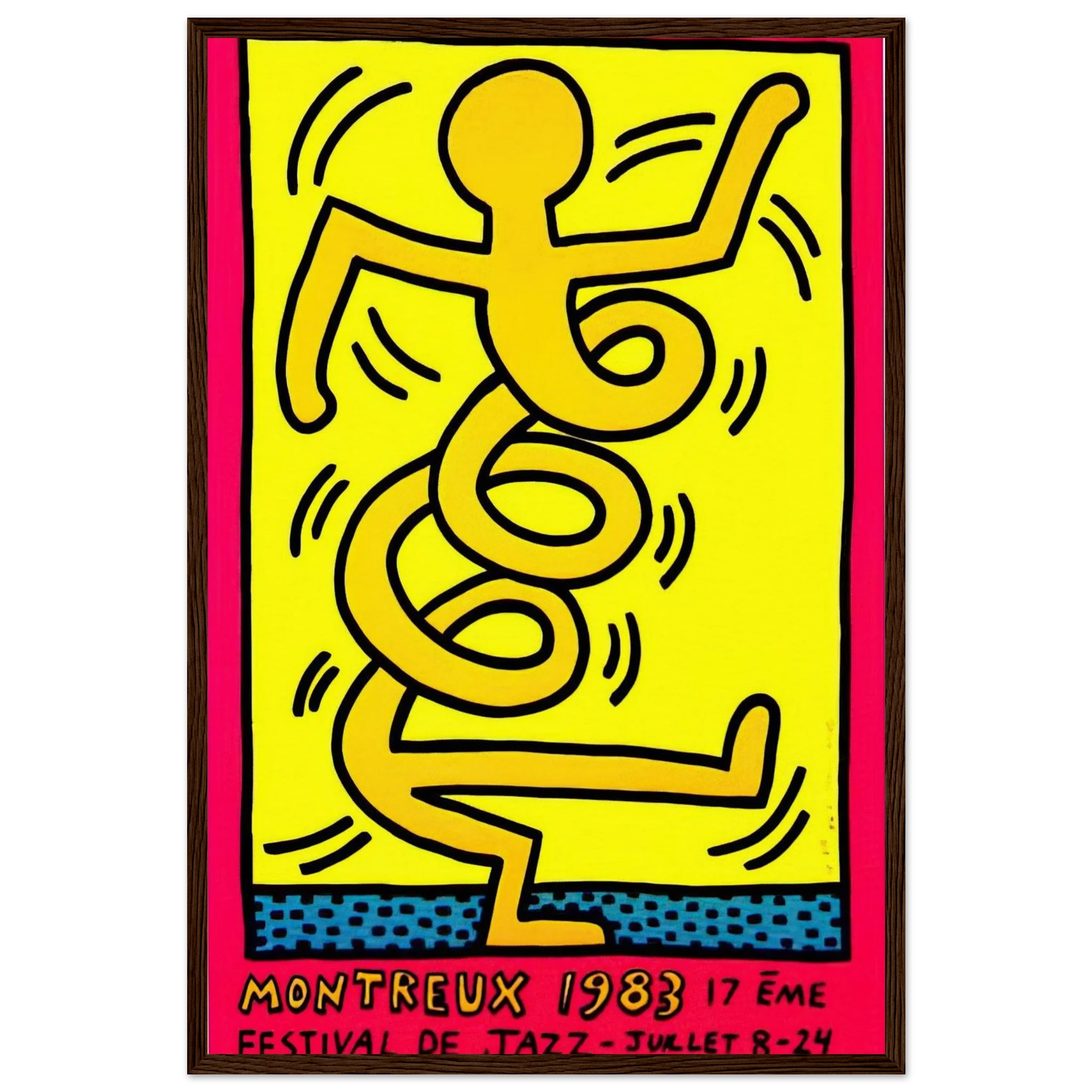 MONTREUX 1983 Framed Poster | Keith Haring Framed Prints Wall Art | Keith Haring Prints