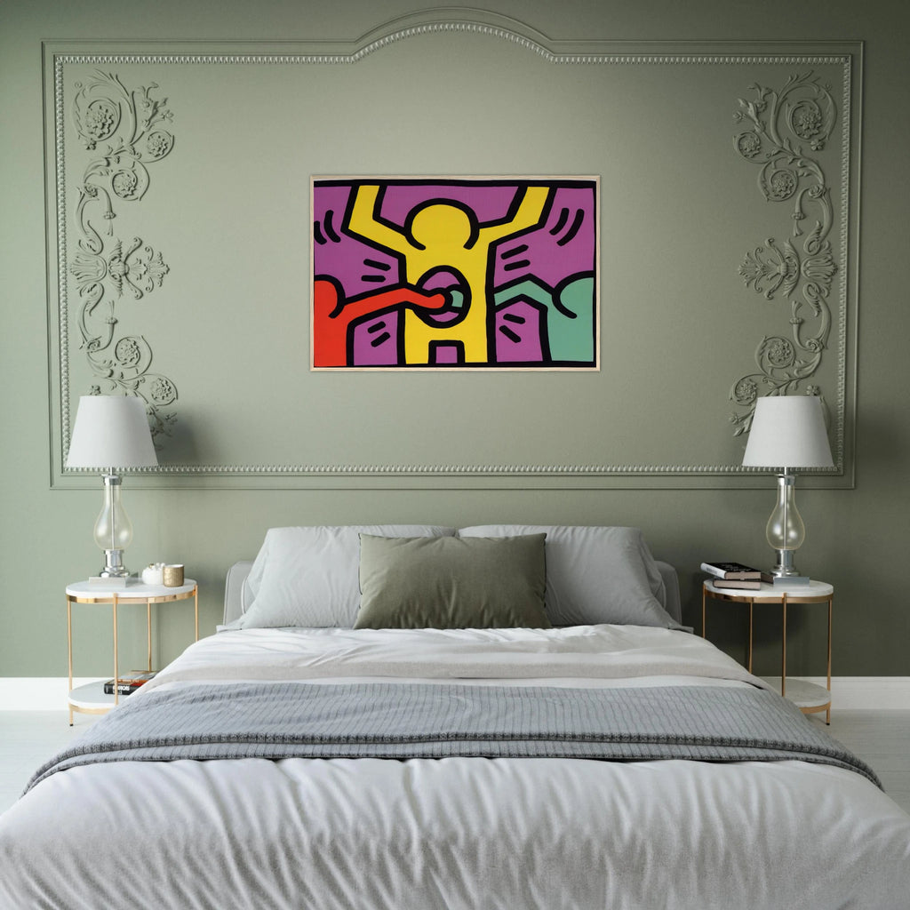 POP SHOP 1 1987 Framed Poster | Keith Haring Framed Prints Wall Art | Keith Haring Prints