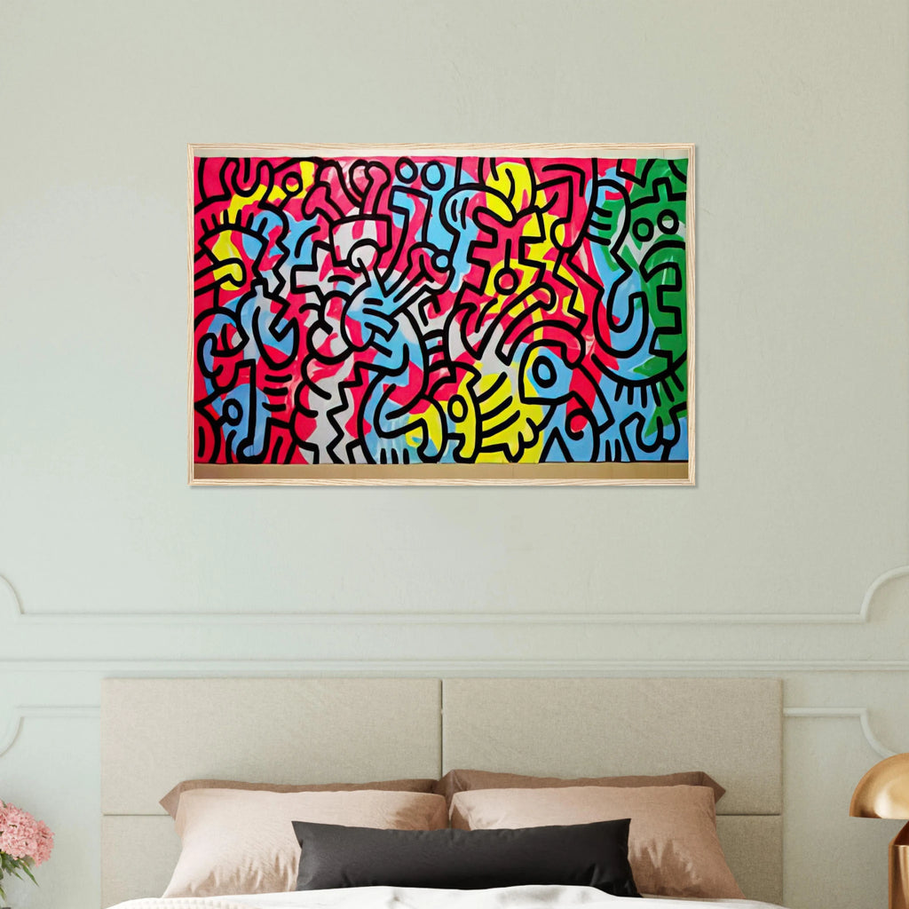 UNTITLED 1987 Framed Poster | Keith Haring Framed Prints Wall Art | Keith Haring Prints