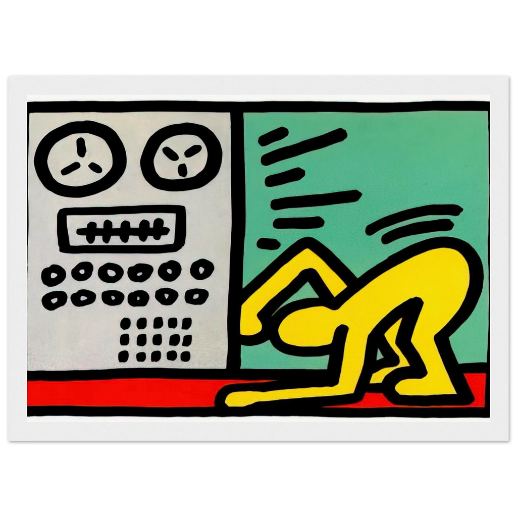 POP SHOP III 1989 Framed Poster | Keith Haring Framed Prints Wall Art | Keith Haring Prints