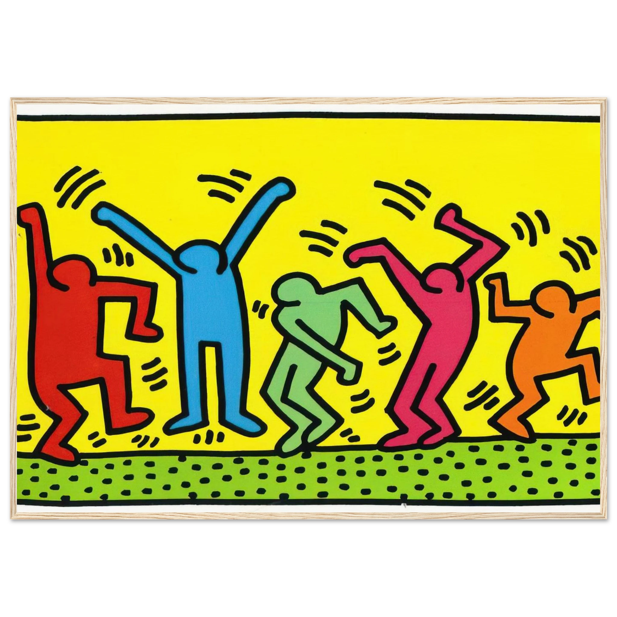 UNTITLED DANCE 1987 Framed Poster | Keith Haring Framed Prints Wall Art | Keith Haring Prints