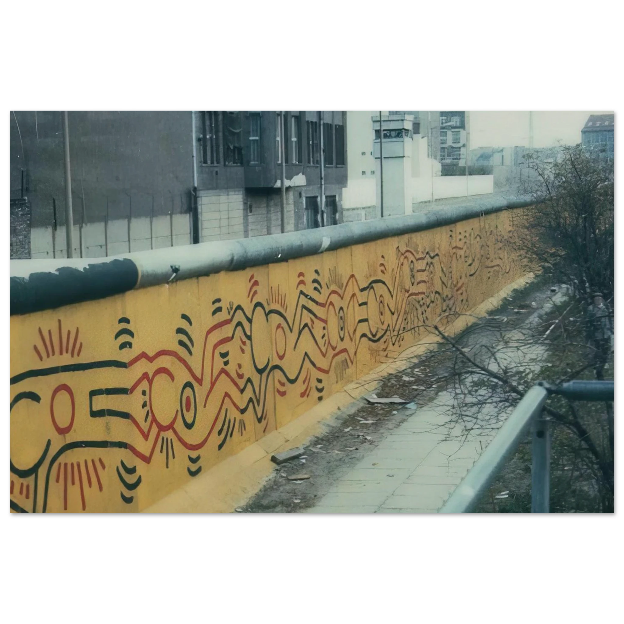 BERLIN MURAL 1986 Poster | Keith Haring Poster | Keith Haring Prints