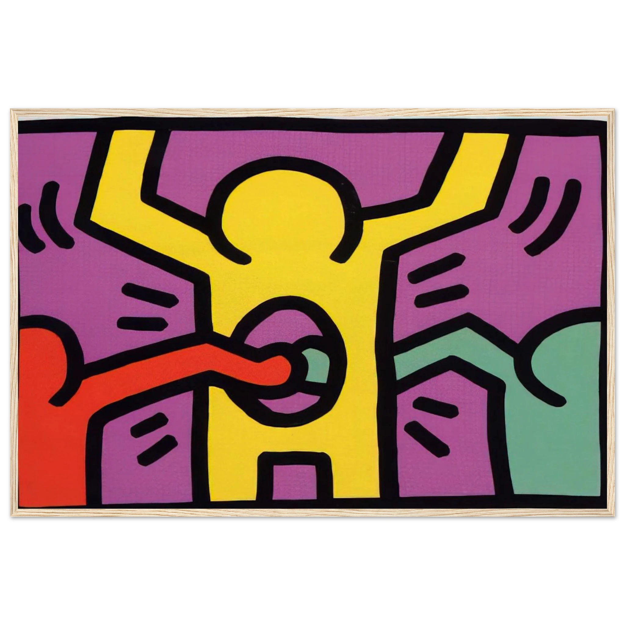 POP SHOP 1 1987 Framed Poster | Keith Haring Framed Prints Wall Art | Keith Haring Prints