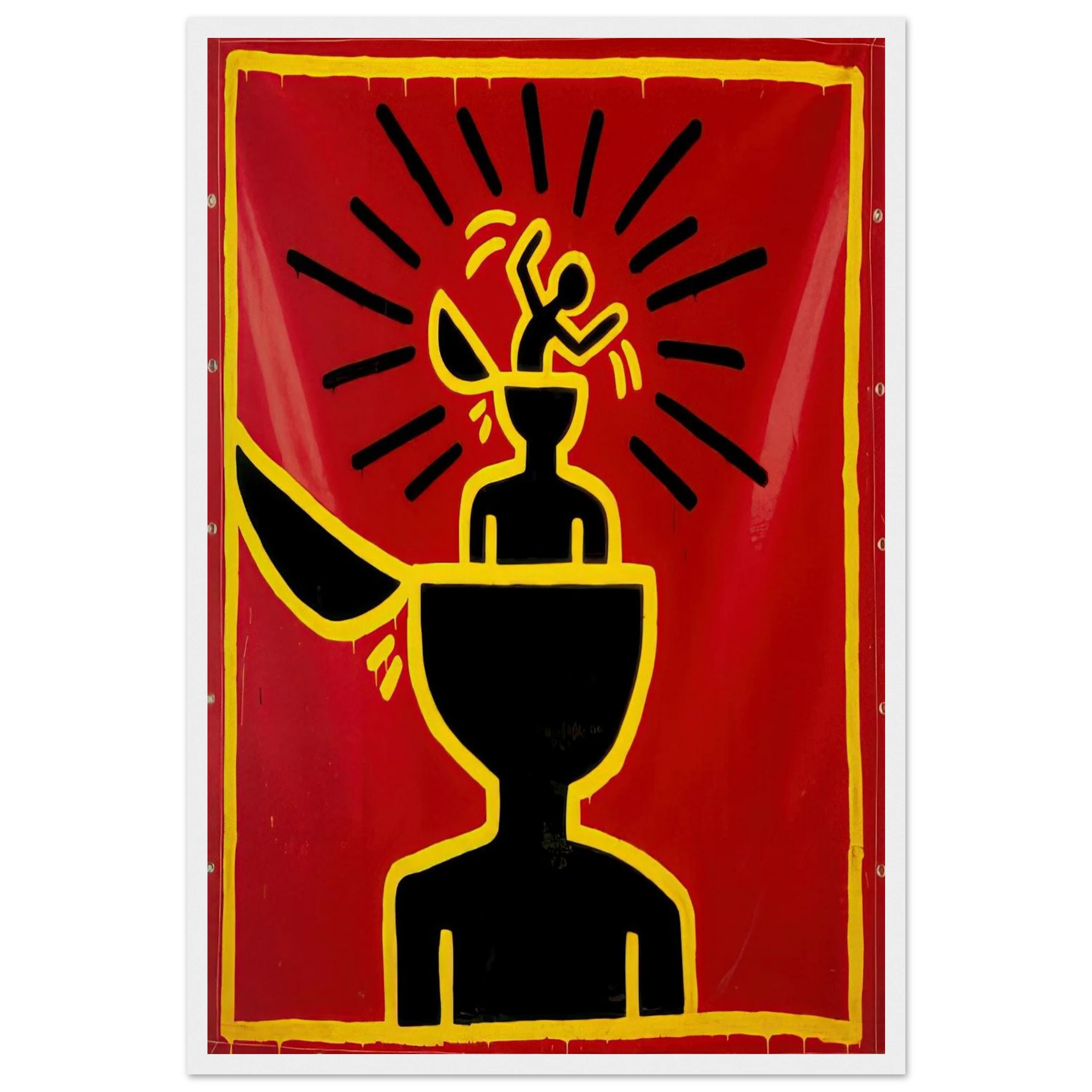 UNTITLED 1982 Framed Poster | Keith Haring Framed Prints Wall Art | Keith Haring Prints