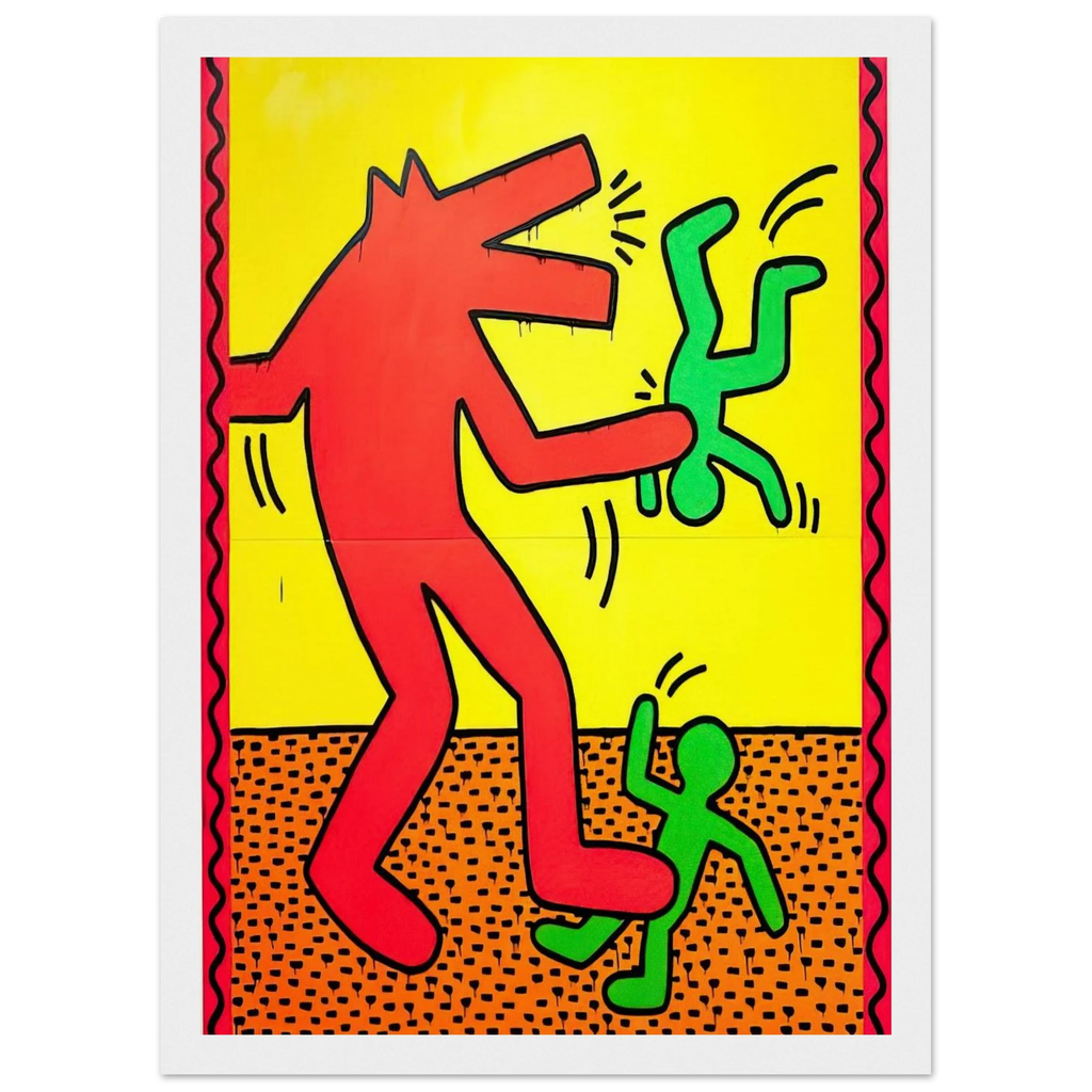 UNTITLED 1982 1 Framed Poster | Keith Haring Framed Prints Wall Art | Keith Haring Prints