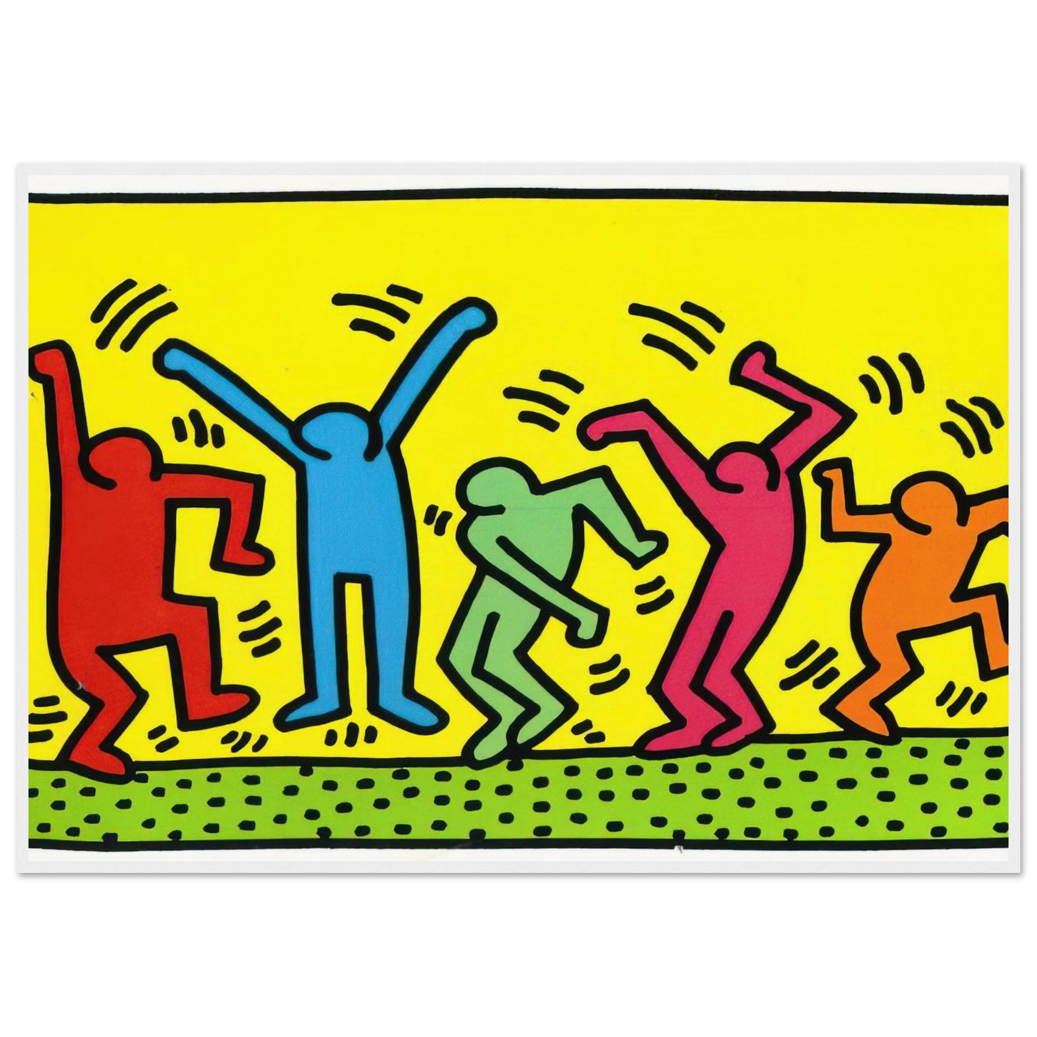 UNTITLED DANCE 1987 Framed Poster | Keith Haring Framed Prints Wall Art | Keith Haring Prints