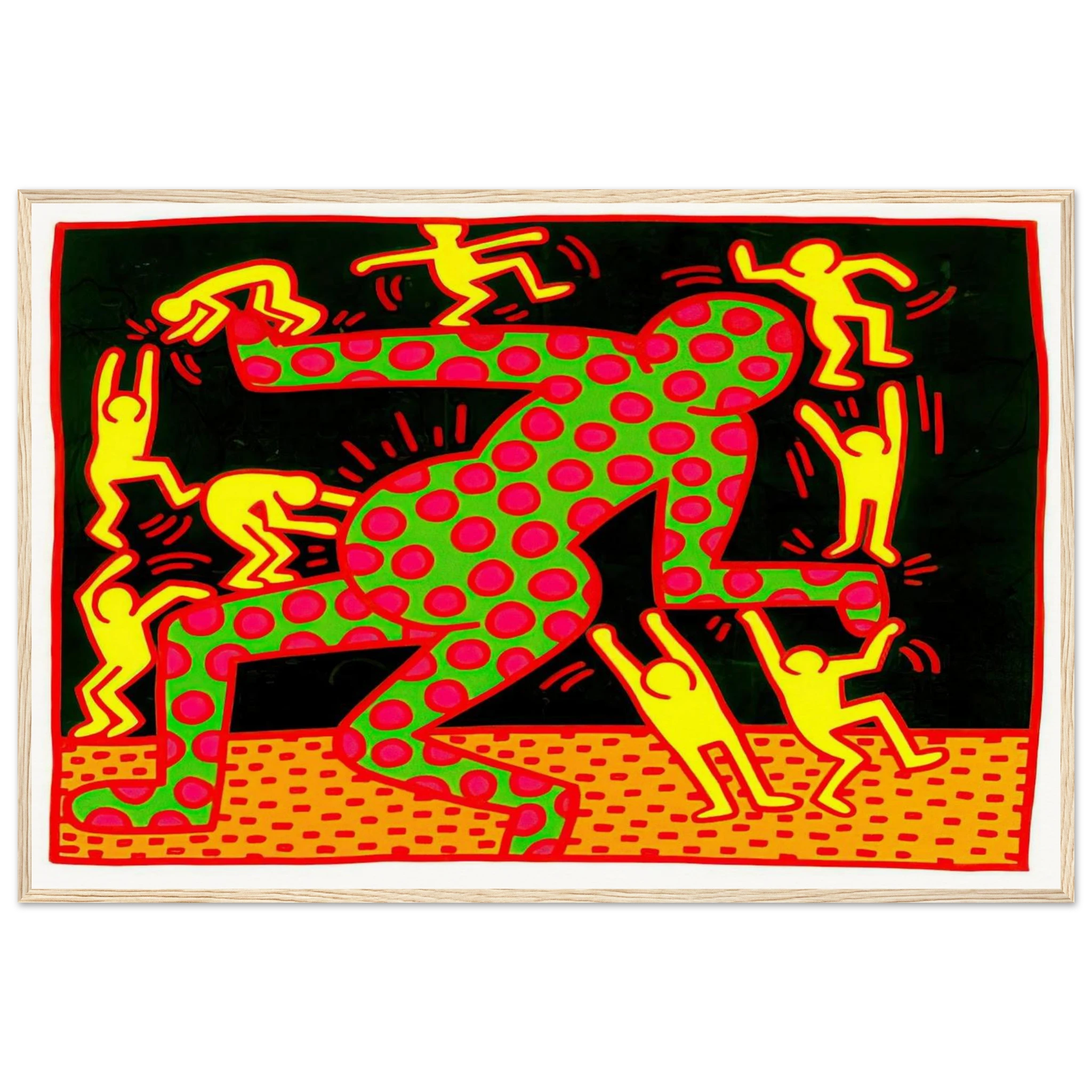 UNTITLED 1983 2 Framed Poster | Keith Haring Framed Prints Wall Art | Keith Haring Prints