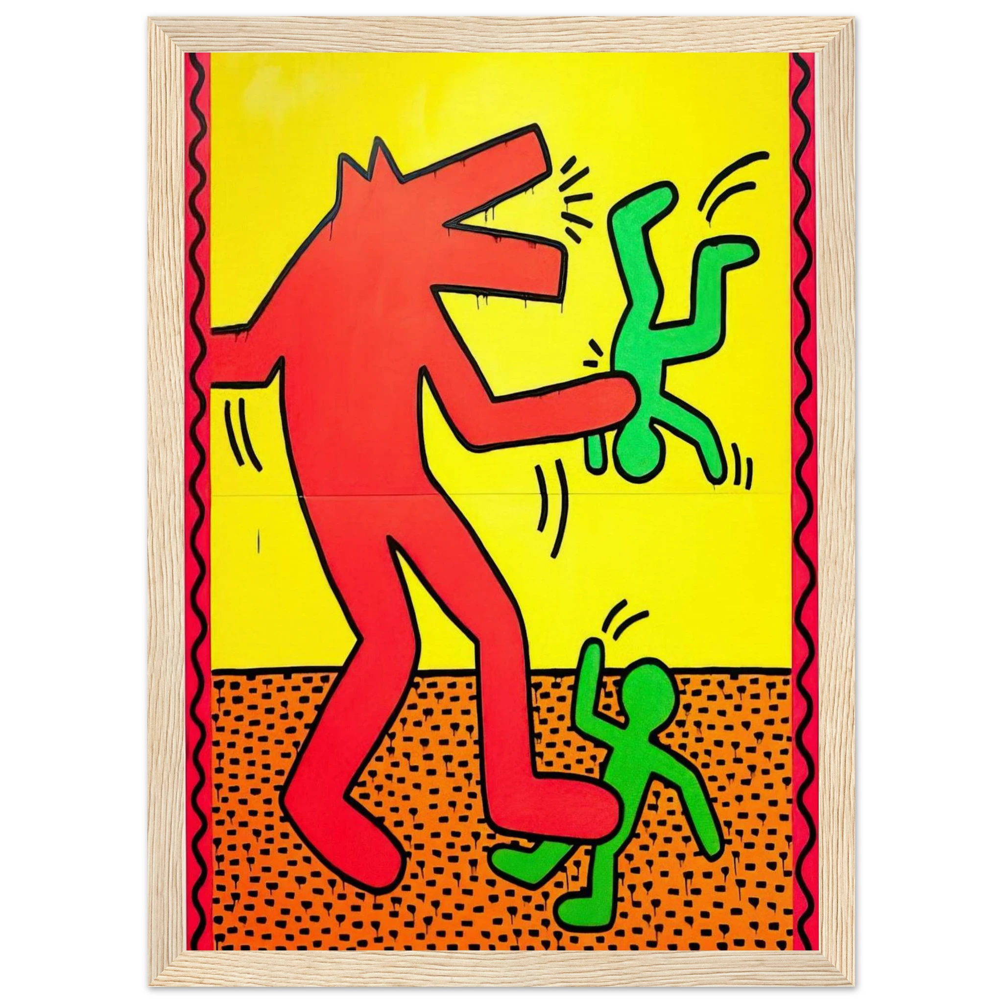 UNTITLED 1982 1 Framed Poster | Keith Haring Framed Prints Wall Art | Keith Haring Prints