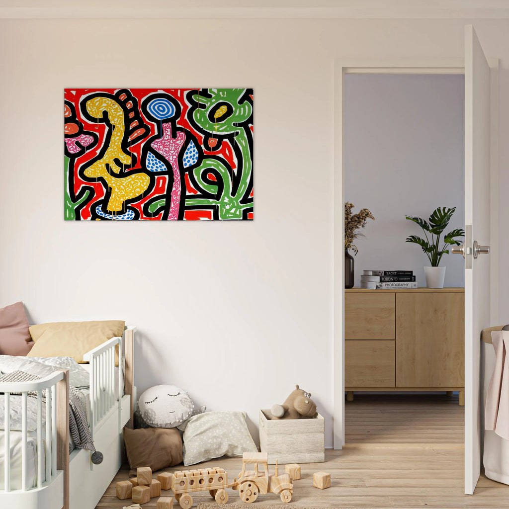 FLOWERS IV 1990 Canvas | Keith Haring Canvas | Keith Haring Prints