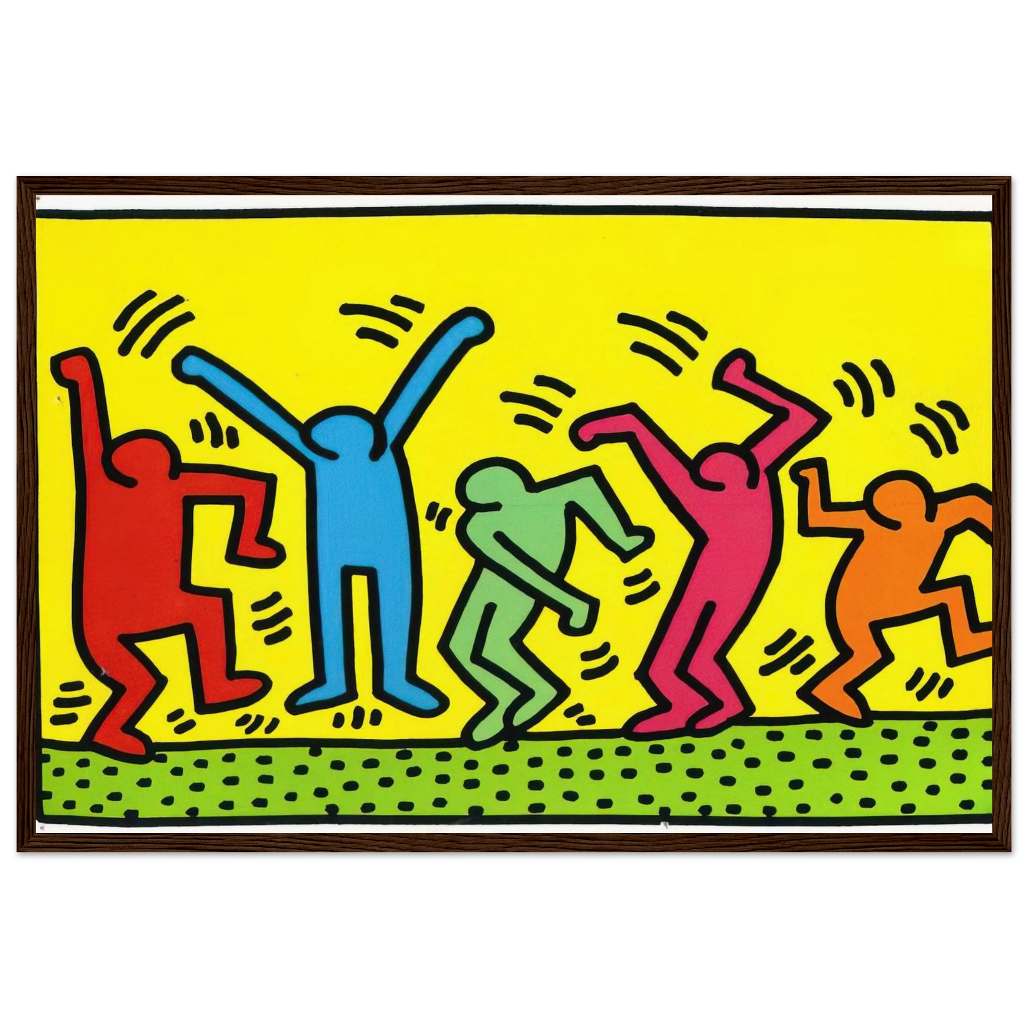 UNTITLED DANCE 1987 Framed Poster | Keith Haring Framed Prints Wall Art | Keith Haring Prints