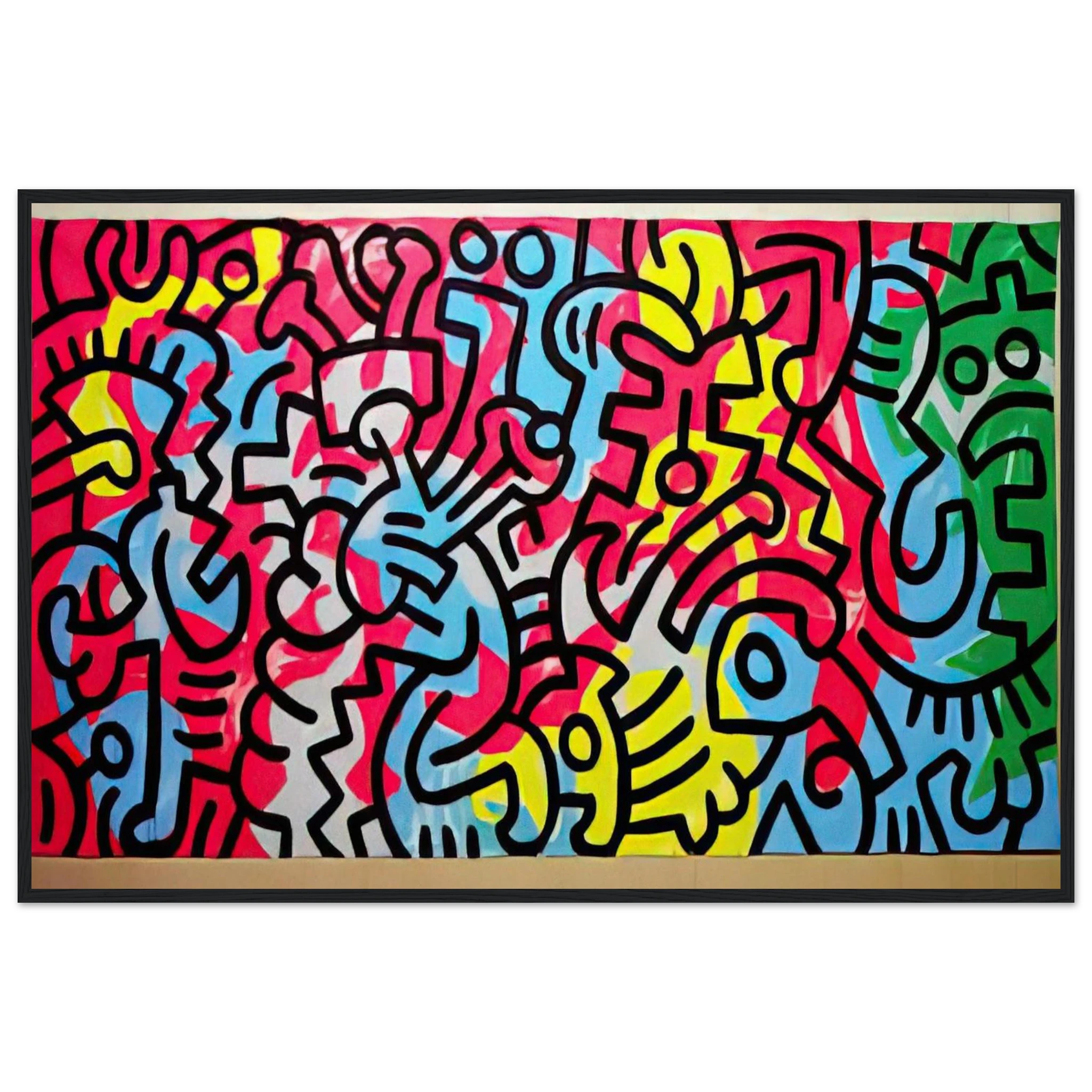 UNTITLED 1987 Framed Poster | Keith Haring Framed Prints Wall Art | Keith Haring Prints