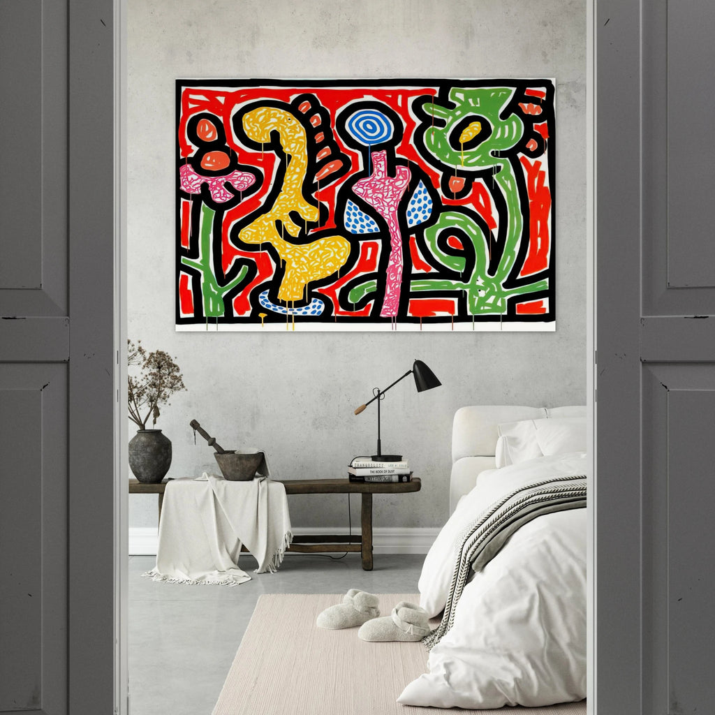 FLOWERS IV 1990 Poster | Keith Haring Poster | Keith Haring Prints