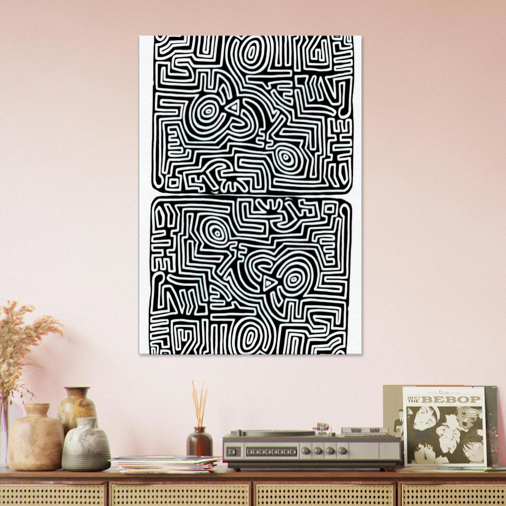 LABYRINTH 1989 Canvas | Keith Haring Canvas | Keith Haring Prints