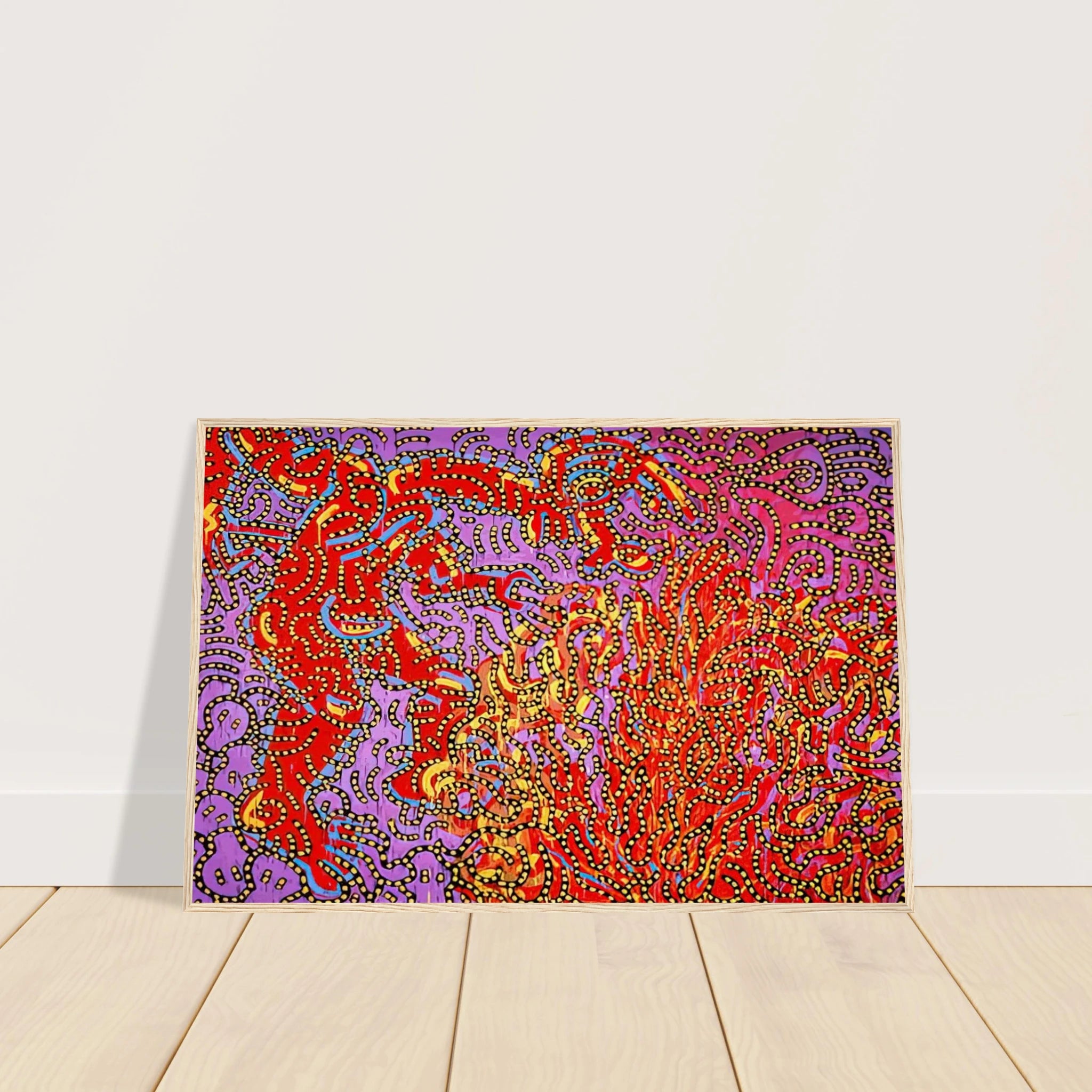 MOSES AND THE BURNING BUSH 1985 Framed Poster | Keith Haring Framed Prints Wall Art | Keith Haring Prints