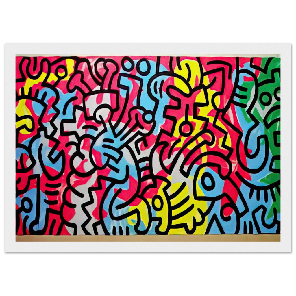 UNTITLED 1987 Framed Poster | Keith Haring Framed Prints Wall Art | Keith Haring Prints