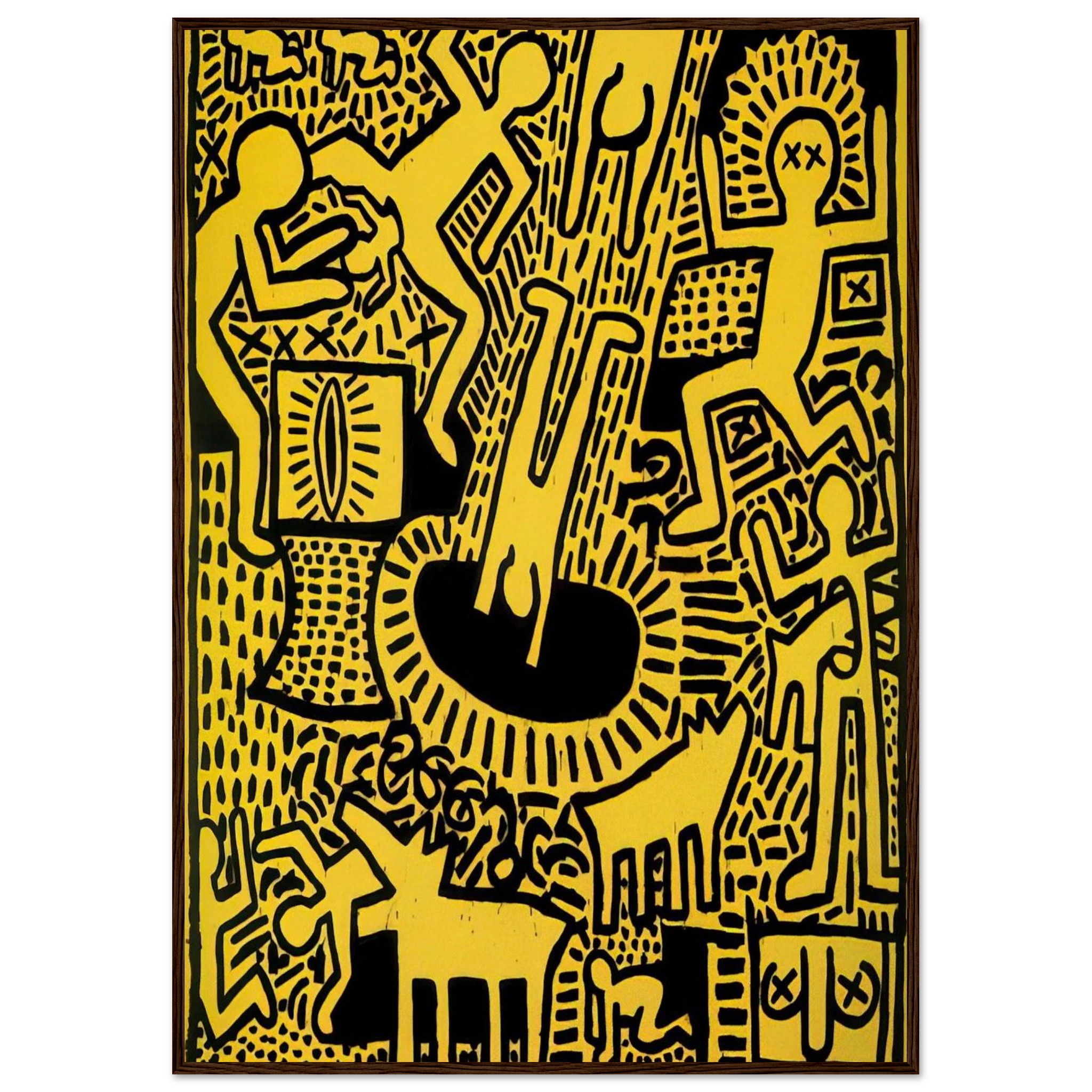 UNTITLED 1981 Framed Poster | Keith Haring Framed Prints Wall Art | Keith Haring Prints