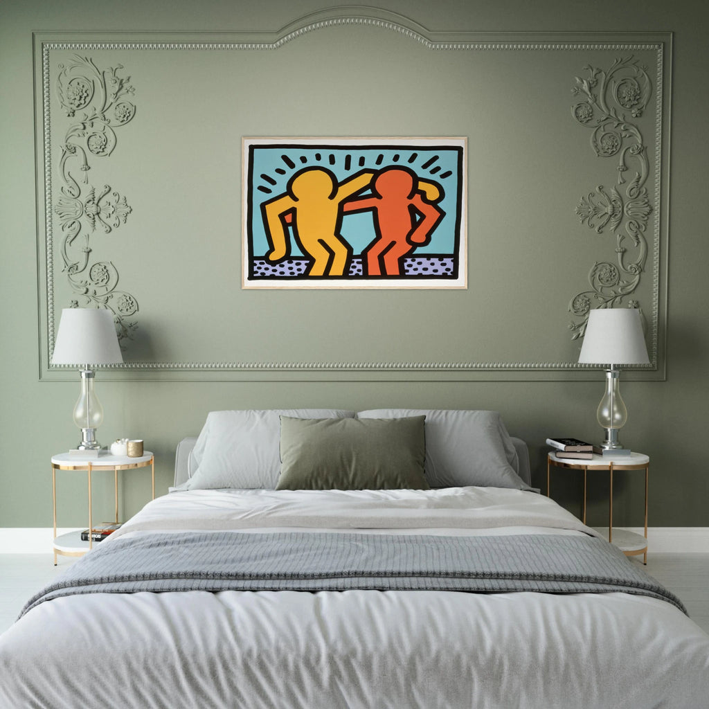 BEST BUDDIES 1990 Framed Poster | Keith Haring Framed Prints Wall Art | Keith Haring Prints