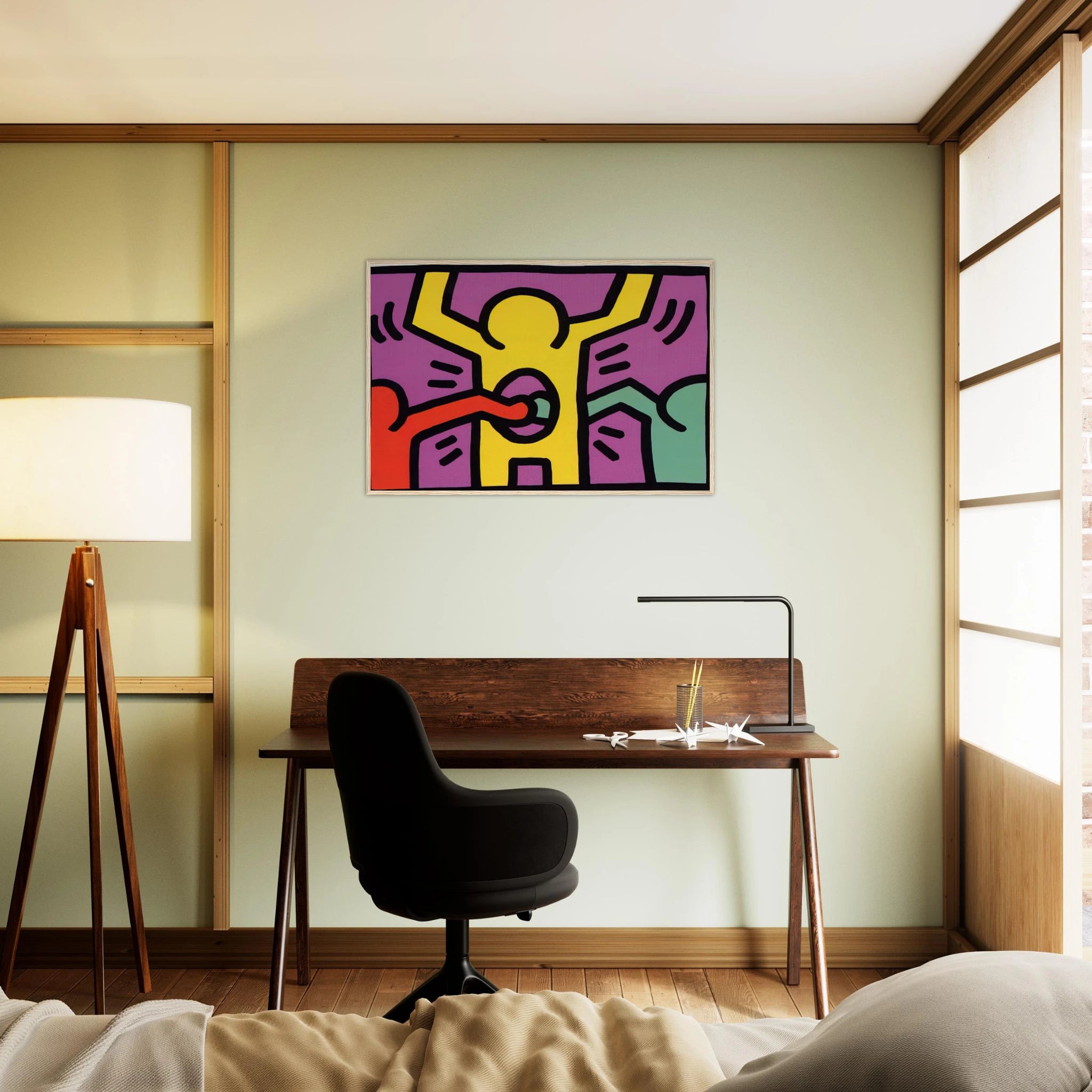 POP SHOP 1 1987 Framed Poster | Keith Haring Framed Prints Wall Art | Keith Haring Prints