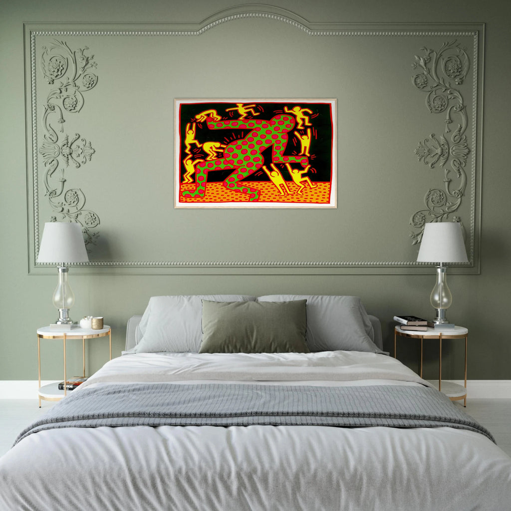 UNTITLED 1983 2 Framed Poster | Keith Haring Framed Prints Wall Art | Keith Haring Prints