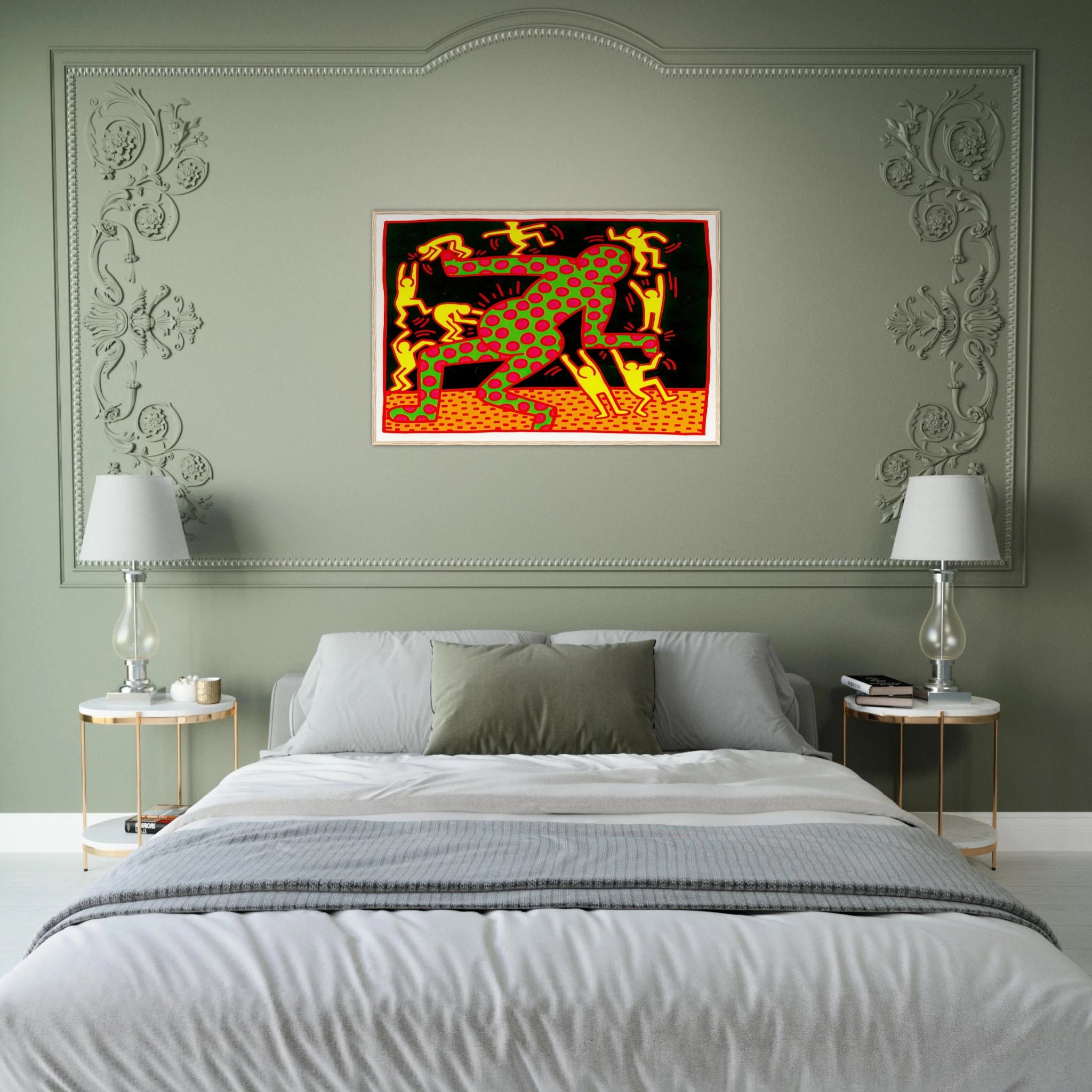 UNTITLED 1983 2 Framed Poster | Keith Haring Framed Prints Wall Art | Keith Haring Prints