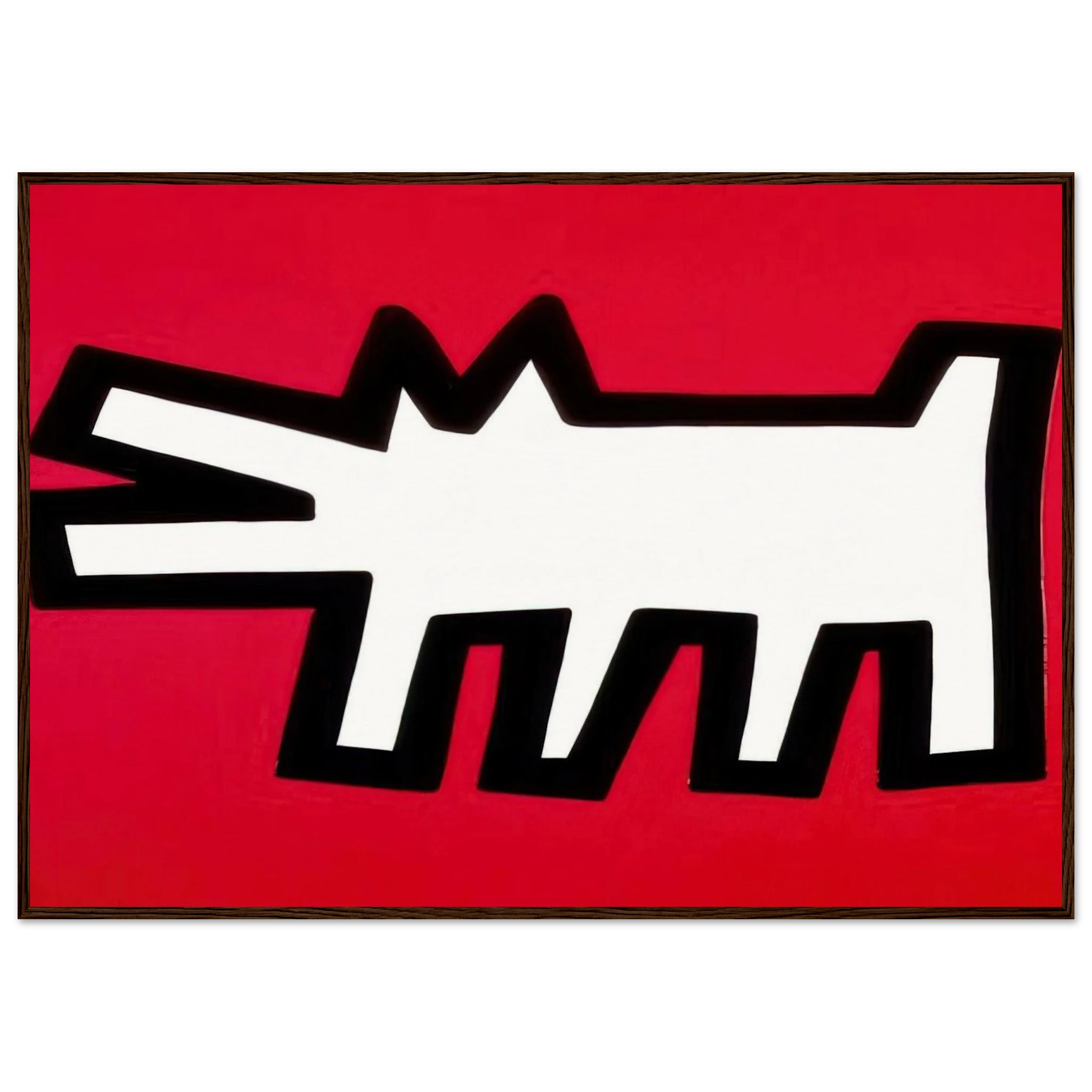 BARKING DOG 1990 Framed Poster | Keith Haring Framed Prints Wall Art | Keith Haring Prints