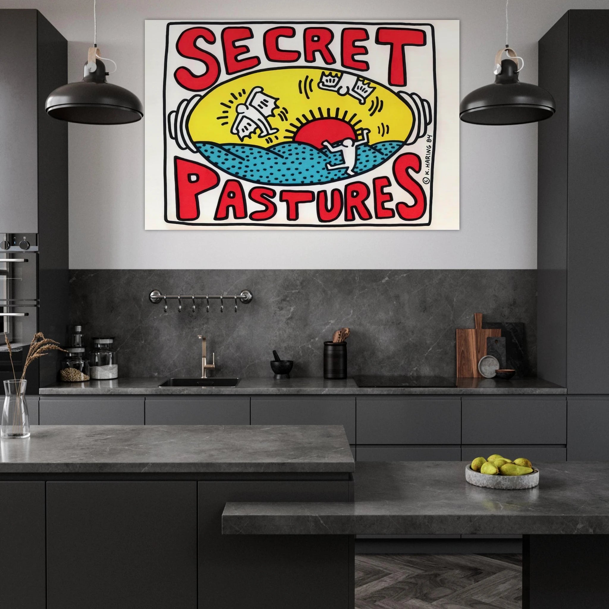 PROMOTIONAL POSTER FOR SECRET PASTURES 1984 Poster | Keith Haring Poster | Keith Haring Prints