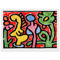 FLOWERS IV 1990 Framed Poster | Keith Haring Framed Prints Wall Art | Keith Haring Prints