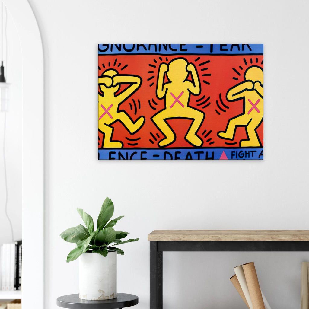IGNORANCE FEAR 1989 Canvas | Keith Haring Canvas | Keith Haring Prints