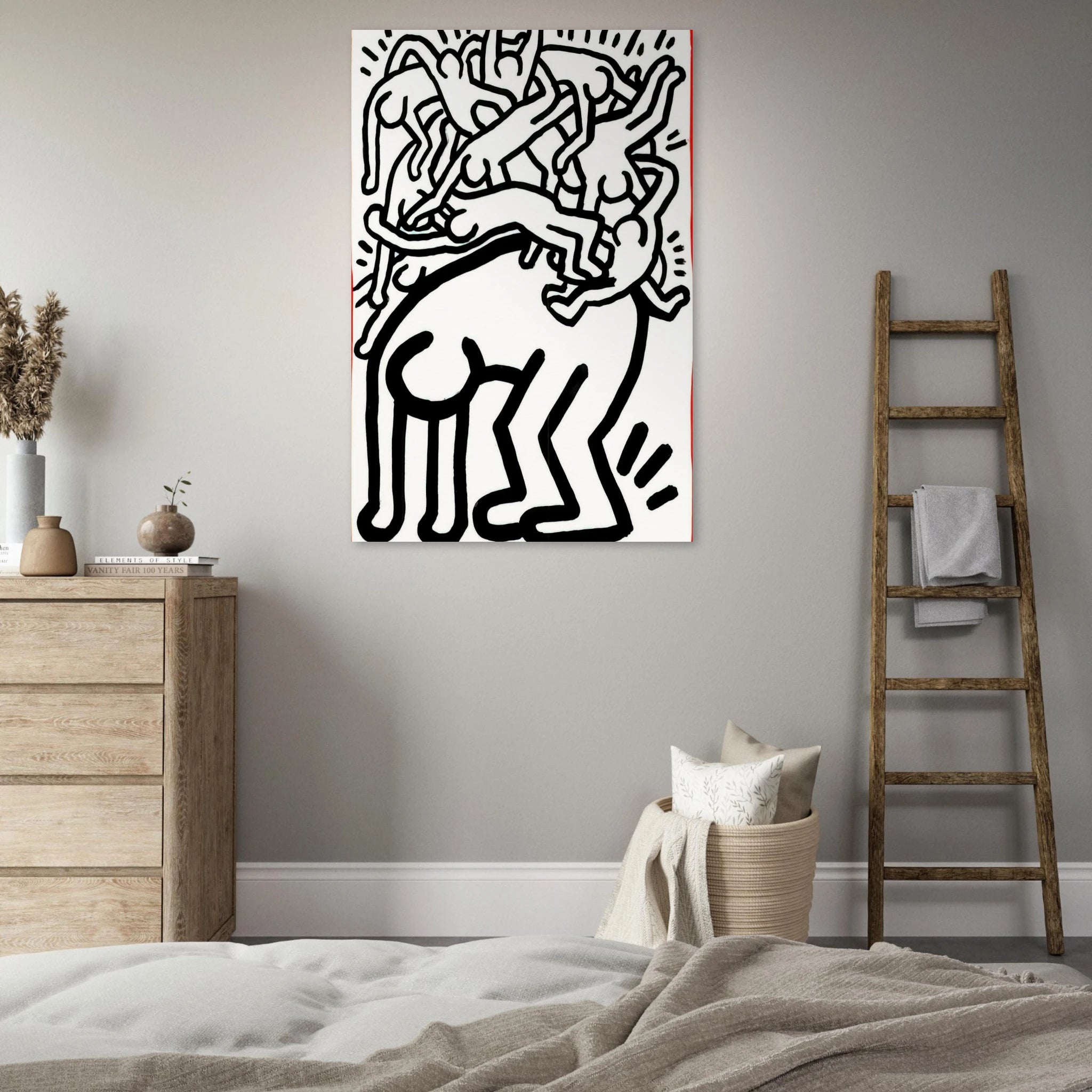 FIGHT AIDS WORLDWIDE 1990 Poster | Keith Haring Poster | Keith Haring Prints