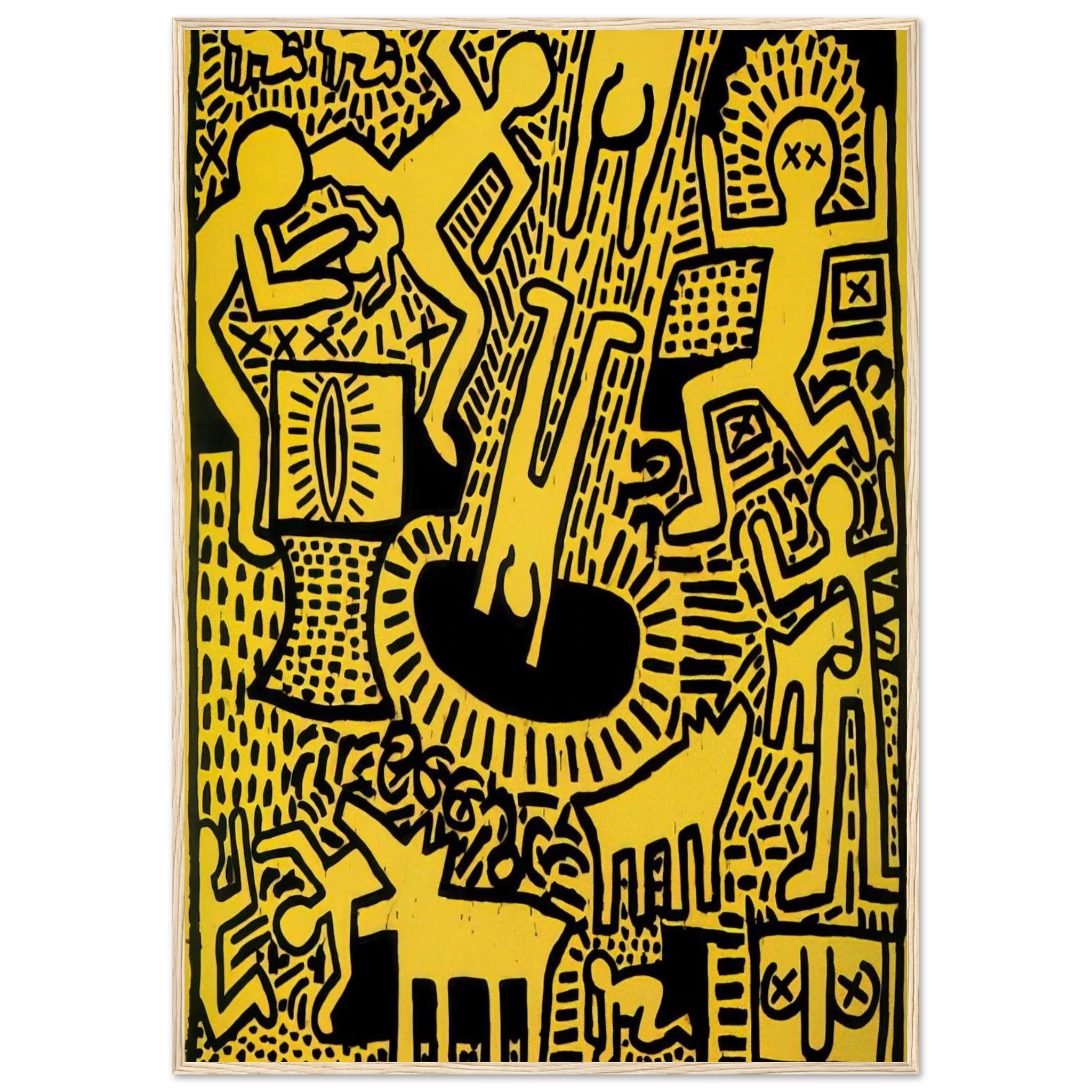 UNTITLED 1981 Framed Poster | Keith Haring Framed Prints Wall Art | Keith Haring Prints