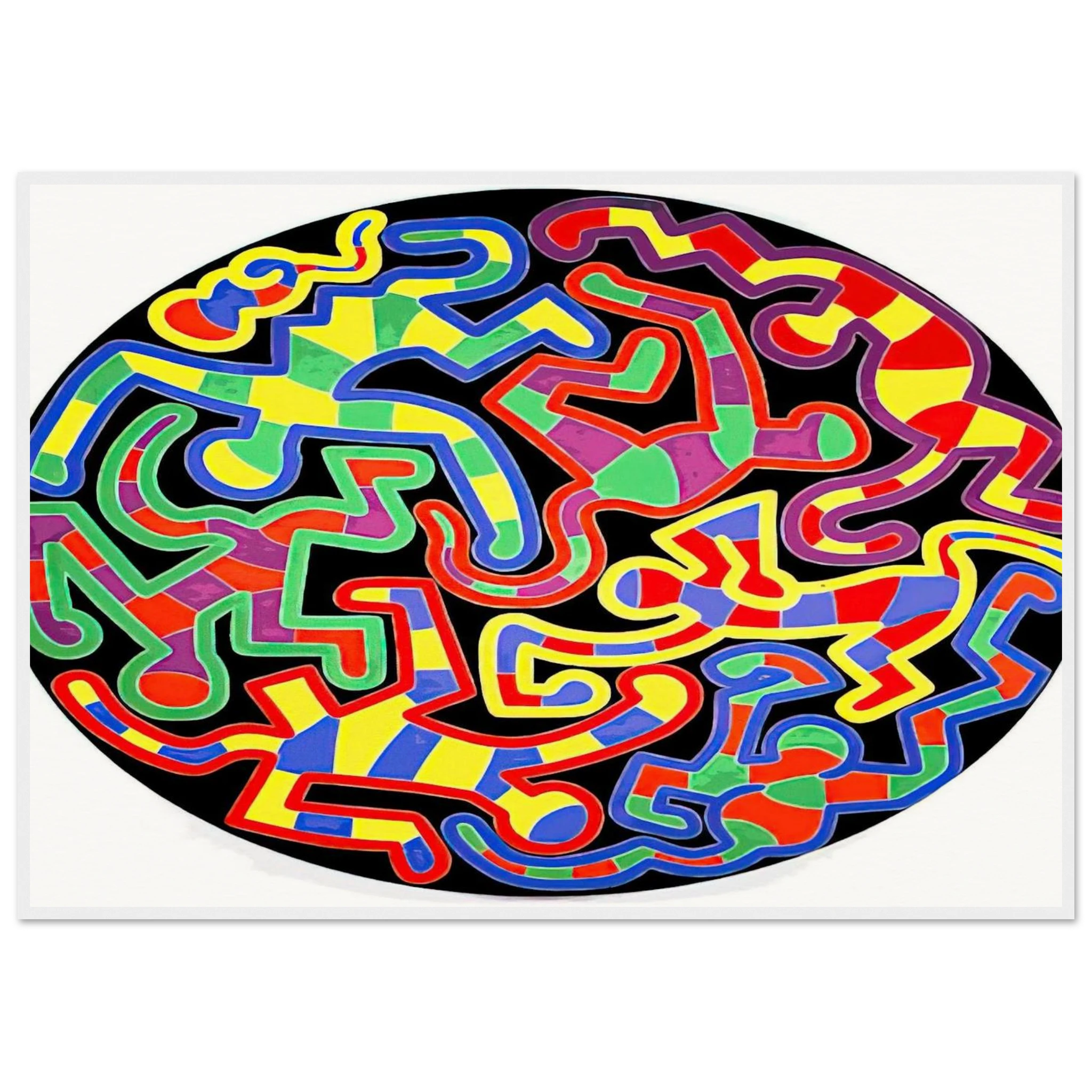 MONKEY PUZZLE 1988 Framed Poster | Keith Haring Framed Prints Wall Art | Keith Haring Prints