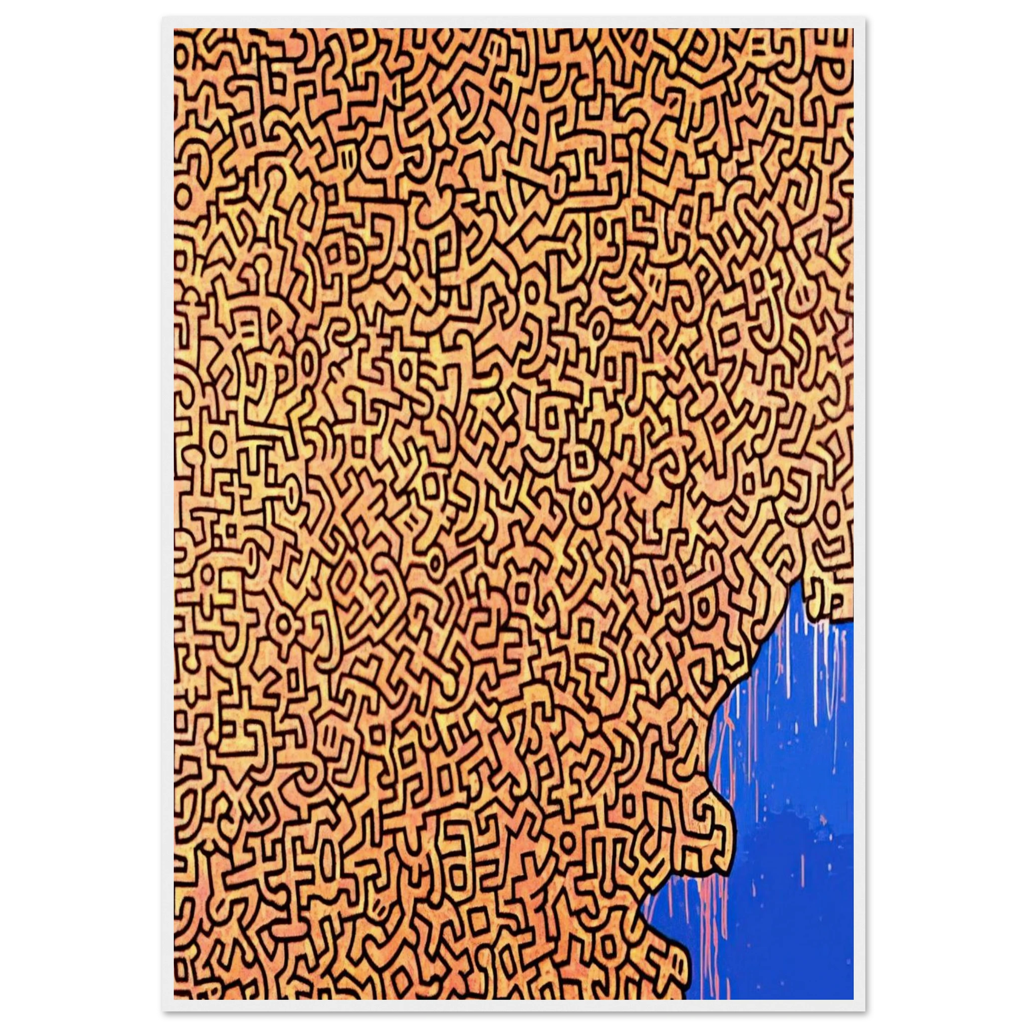 BRAZIL 1989 Framed Poster | Keith Haring Framed Prints Wall Art | Keith Haring Prints