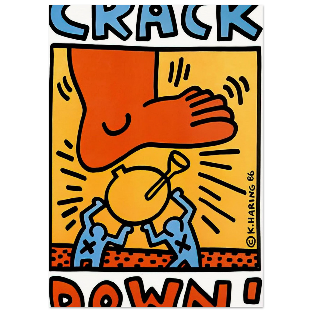 CRACK DOWN 1986 Poster | Keith Haring Poster | Keith Haring Prints