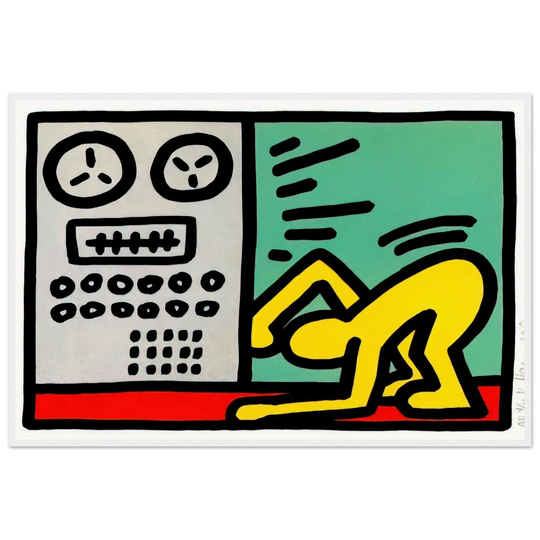 POP SHOP III 1989 Framed Poster | Keith Haring Framed Prints Wall Art | Keith Haring Prints