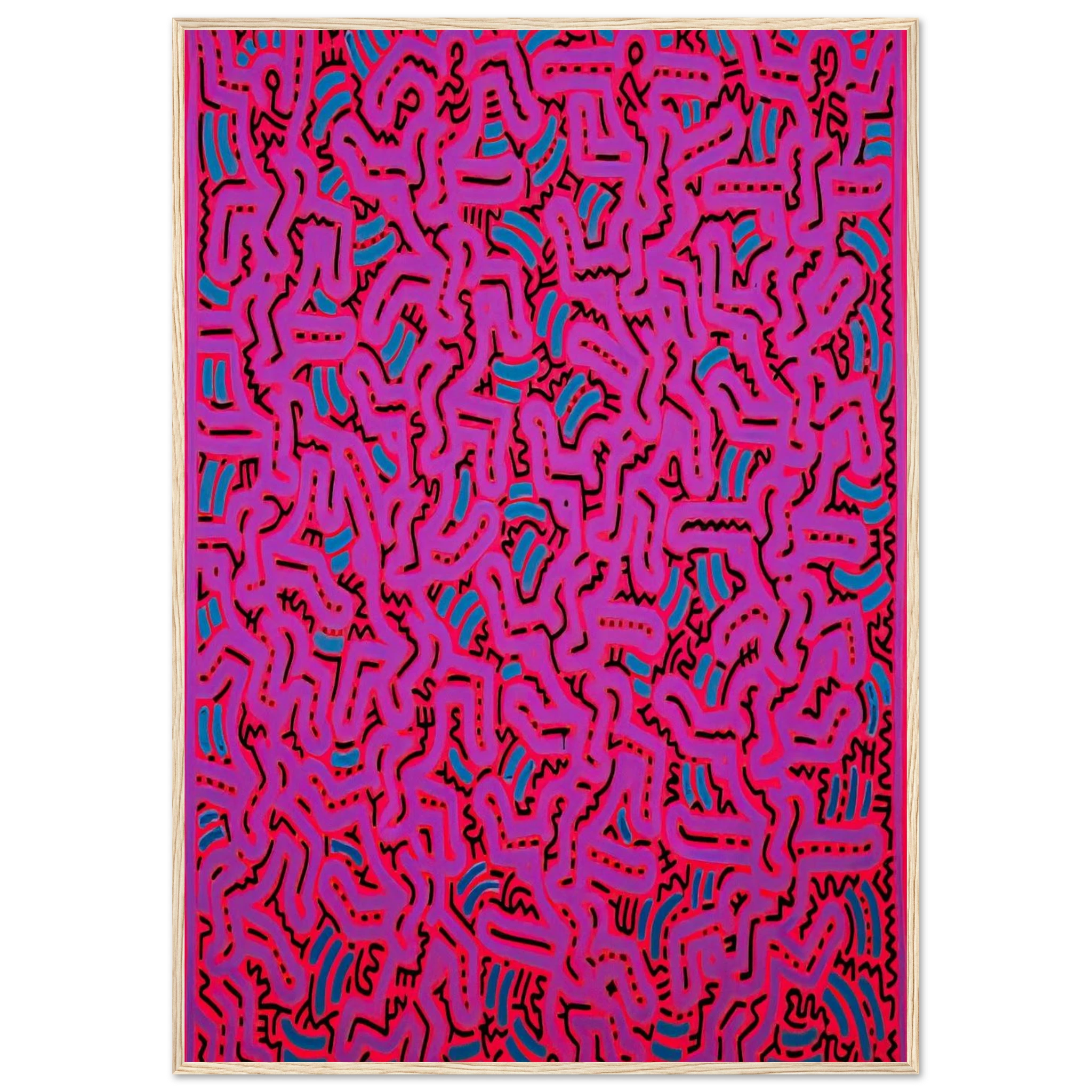 UNTITLED 1984 Framed Poster | Keith Haring Framed Prints Wall Art | Keith Haring Prints