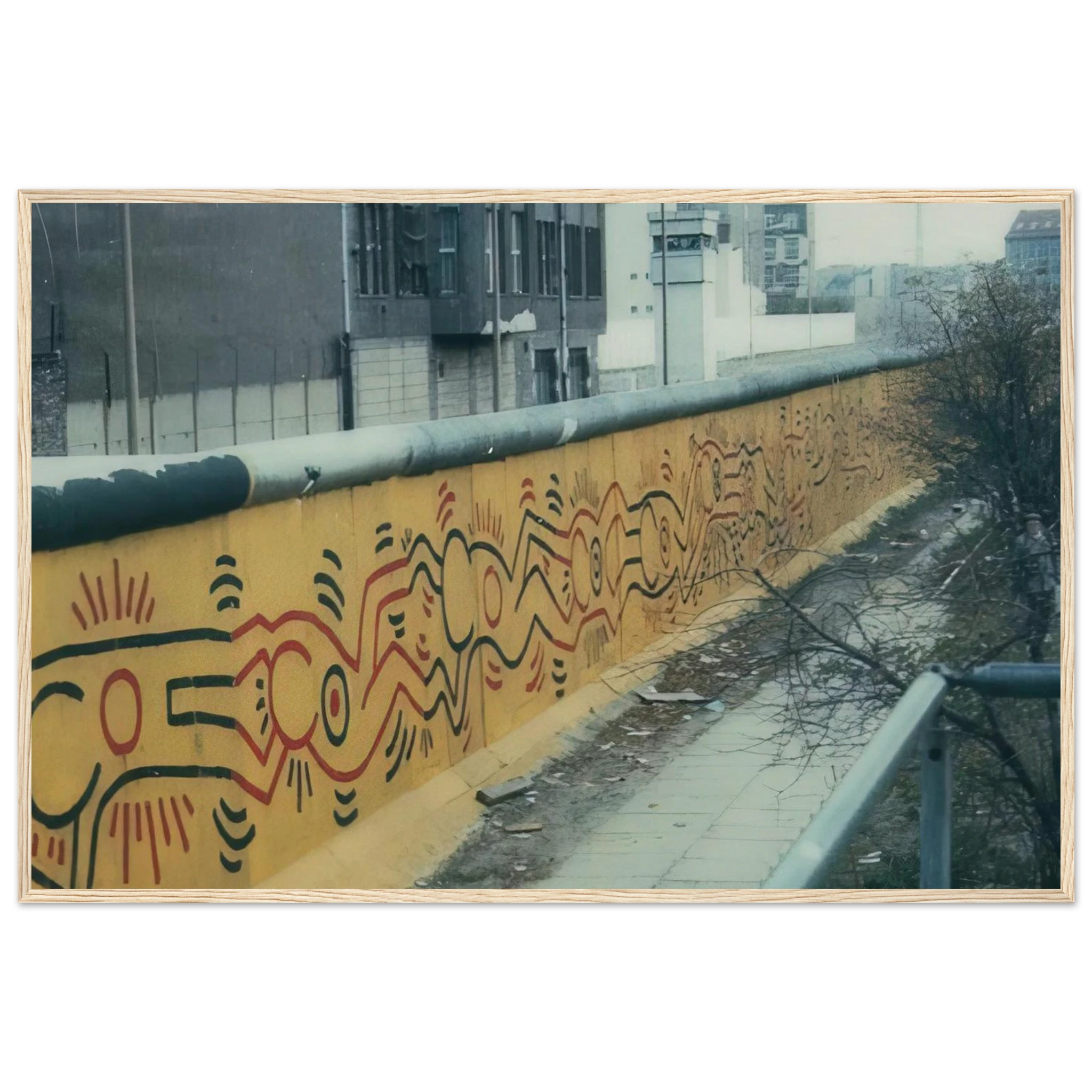 BERLIN MURAL 1986 Framed Poster | Keith Haring Framed Prints Wall Art | Keith Haring Prints